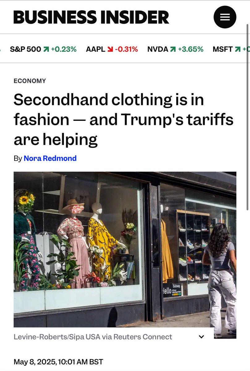 PATSY PERRY (@drpatsyperry) on Twitter photo Will tariffs help wean us off #fastfashion and help promote circular fashion? 👗♻️ I spoke to <a href="/BusinessInsider/">Business Insider</a> msn.com/en-us/money/co… #SustainableFashion Will tariffs help wean us off #fastfashion and help promote circular fashion? 👗♻️ I spoke to <a href="/BusinessInsider/">Business Insider</a> msn.com/en-us/money/co… #SustainableFashion