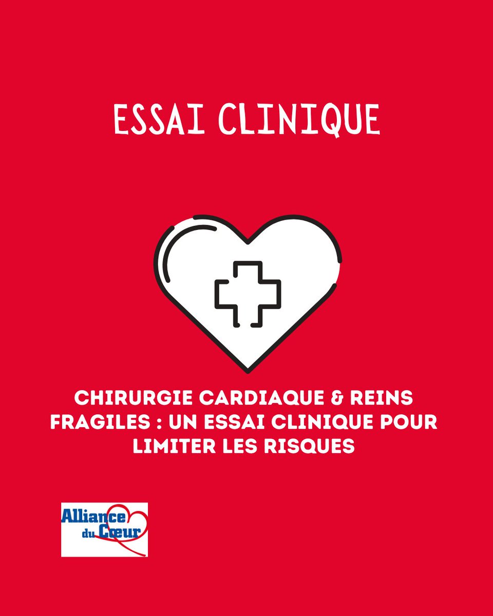 💡Bonne nouvelle : un essai clinique est en cours chez <a href="/AlexionPharma/">Alexion</a>  pour tester un traitement         innovant qui pourrait protéger les reins pendant une chirurgie cardiaque.
📍En savoir plus :  clinicaltrials.gov/study/NCT05746…

#ChirurgieCardiaque #EssaiClinique #Santé
