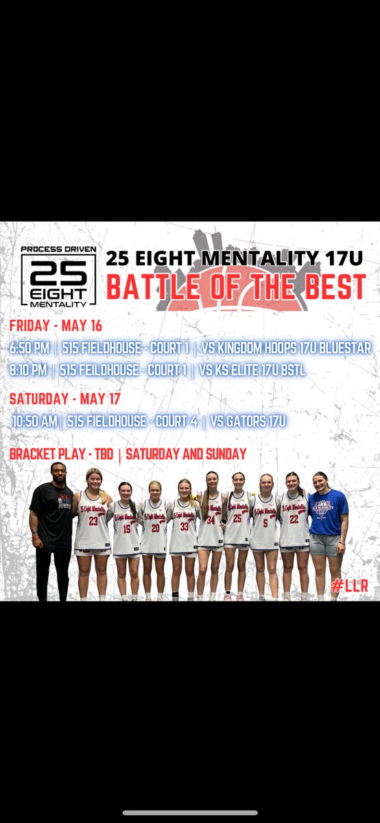 This weekends schedule.