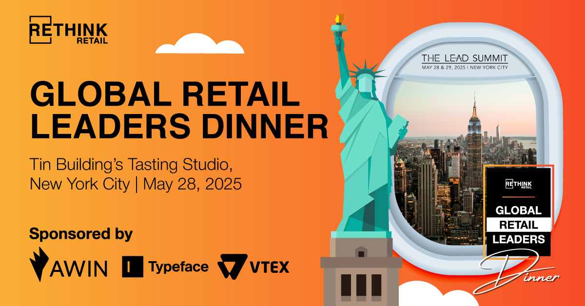 RETHINK_Retail's tweet photo. Here is a event you can't miss during The Lead Summit 2025!

The Global Retail Leaders Dinner is bringing together the brightest retail leaders for an intimate night of insights, connections, and fine dining with Chef Jean-Georges.

📍Tin Building Tasting Studio | 🗓️ May 28, 2025 7:00 - 10:00 PM ET
Sponsored by: @AwinGlobal, @typefaceai  & @VTEXcommerce

🔗 RSVP here: https://t.co/IX6B63jrnl

#RethinkRetail #RetailLeadership #Networking #LeadSummit2025 #GlobalRetailLeaders