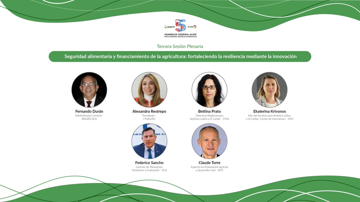 _ALIDE_'s tweet photo. #ALIDE55 🌎🏦 | Iniciamos la tercera sesión plenaria "Seguridad alimentaria y financiamiento de la agricultura: fortaleciendo la resiliencia mediante la innovación" 💡🌍
👉 𝗤𝘂é𝗱𝗮𝘁𝗲 𝗲𝗻 𝗲𝗹 𝗲𝘃𝗲𝗻𝘁𝗼 𝗲𝗻 𝘃𝗶𝘃𝗼: https://t.co/vhH8xC4f4y https://t.co/L5vry8w34L