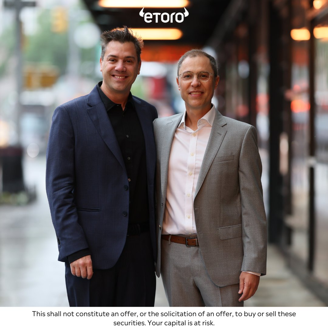 Must run in the family 🧬😉

Two generations. Two IPOs.

A proud moment for the Assias' and a historic milestone for eToro, now listed on @nasdaqexchange.

📸Ft. <a href="/yoniassia/">Yoni Assia</a>, Ronen Assia and their father David Assia

#eToroIPO #NasdaqListed

⚠️ This shall not constitute an offer,