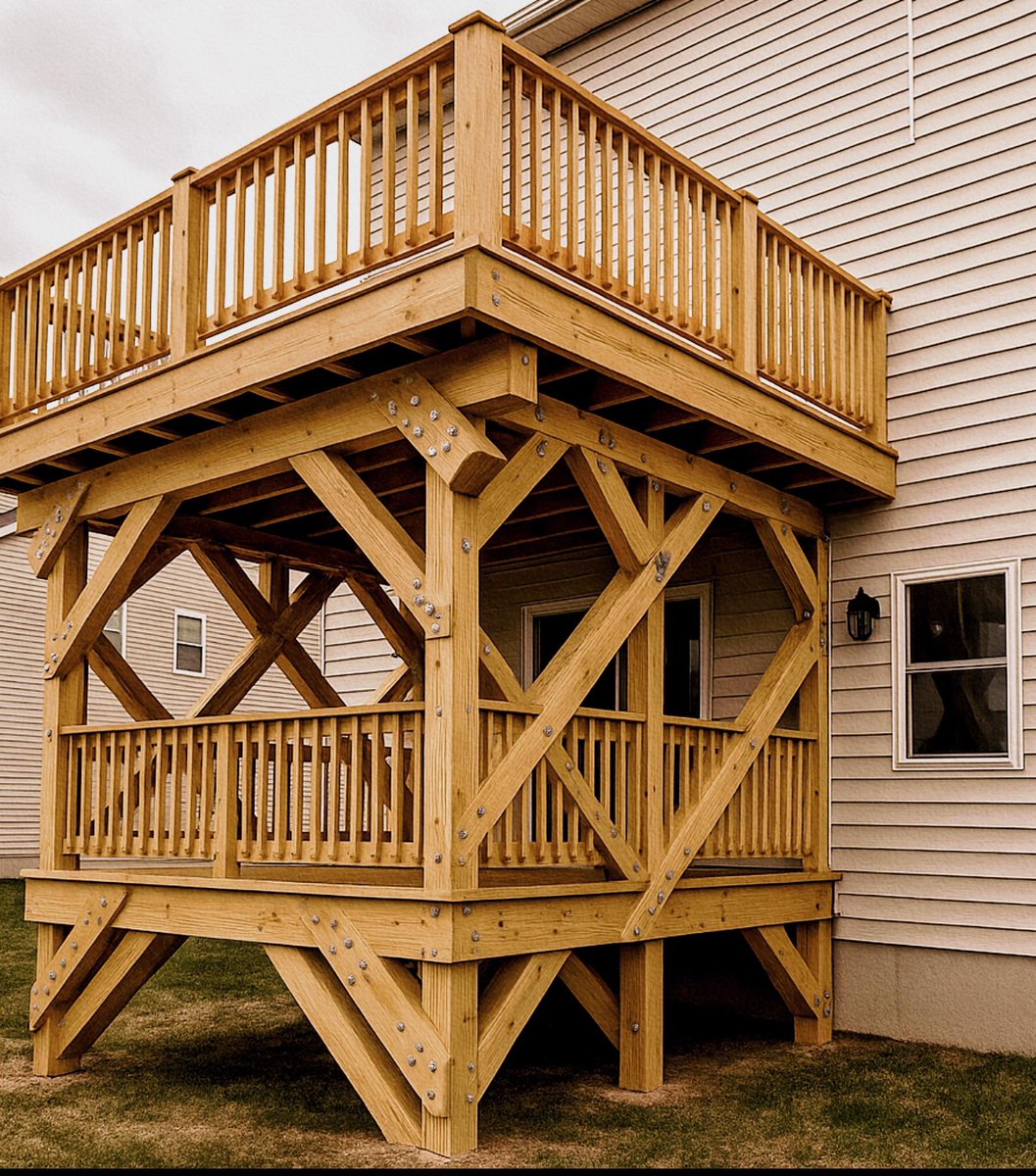 I've been a loyal follower of <a href="/TB1Kinobe/">TB1™️ 🇺🇲</a> for some time now and he has inspired me to build a small double decker porch. I hope i used enough bolts.