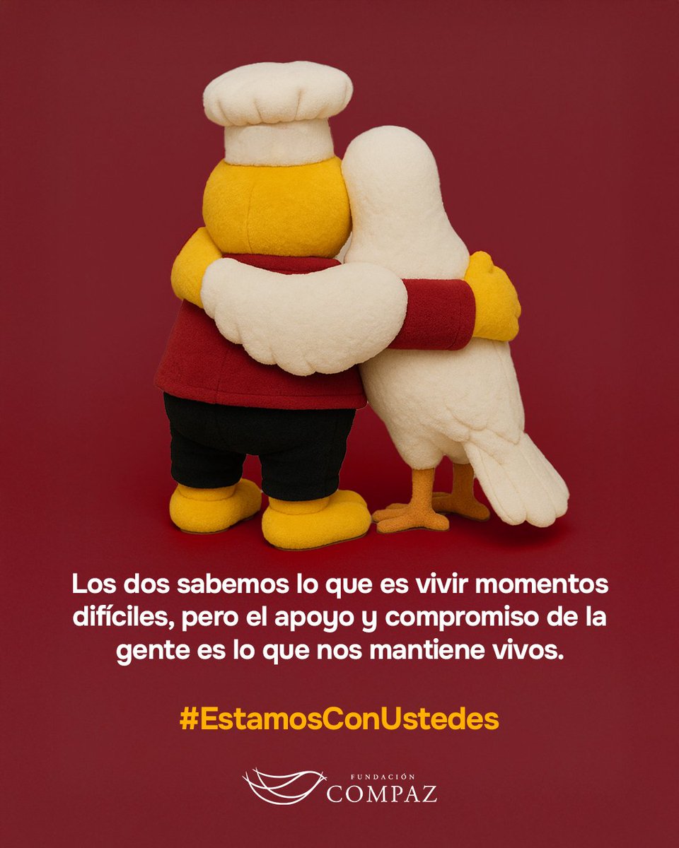 Los dos sabemos lo que es vivir momentos difíciles, pero el apoyo y compromiso de la gente es lo que nos mantiene vivos.

#EstamosConUstedes #frisbylohace