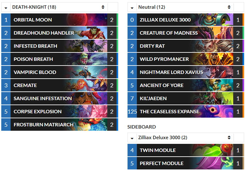 (Standard) <a href="/Stinzy_/">Stinzy</a>'s #350 Legend Blood Dark Gift Death Knight. hearthstonetopdecks.com/decks/blood-da… #Hearthstone #HS_DK