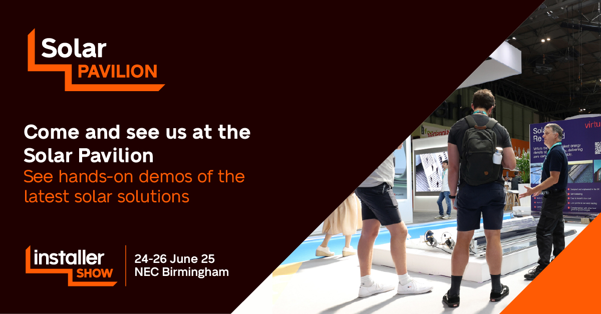 🔧 Explore the latest in solar at the Solar Pavilion – only at #InstallerSHOW25!

📍 NEC Birmingham | 🗓️ 24–26 June
💡 Hands-on demos. Game-changing solutions.

🔗 Register here: ow.ly/FCvt50VSITB

#SolarEnergy #Renewables #SolarInstallers