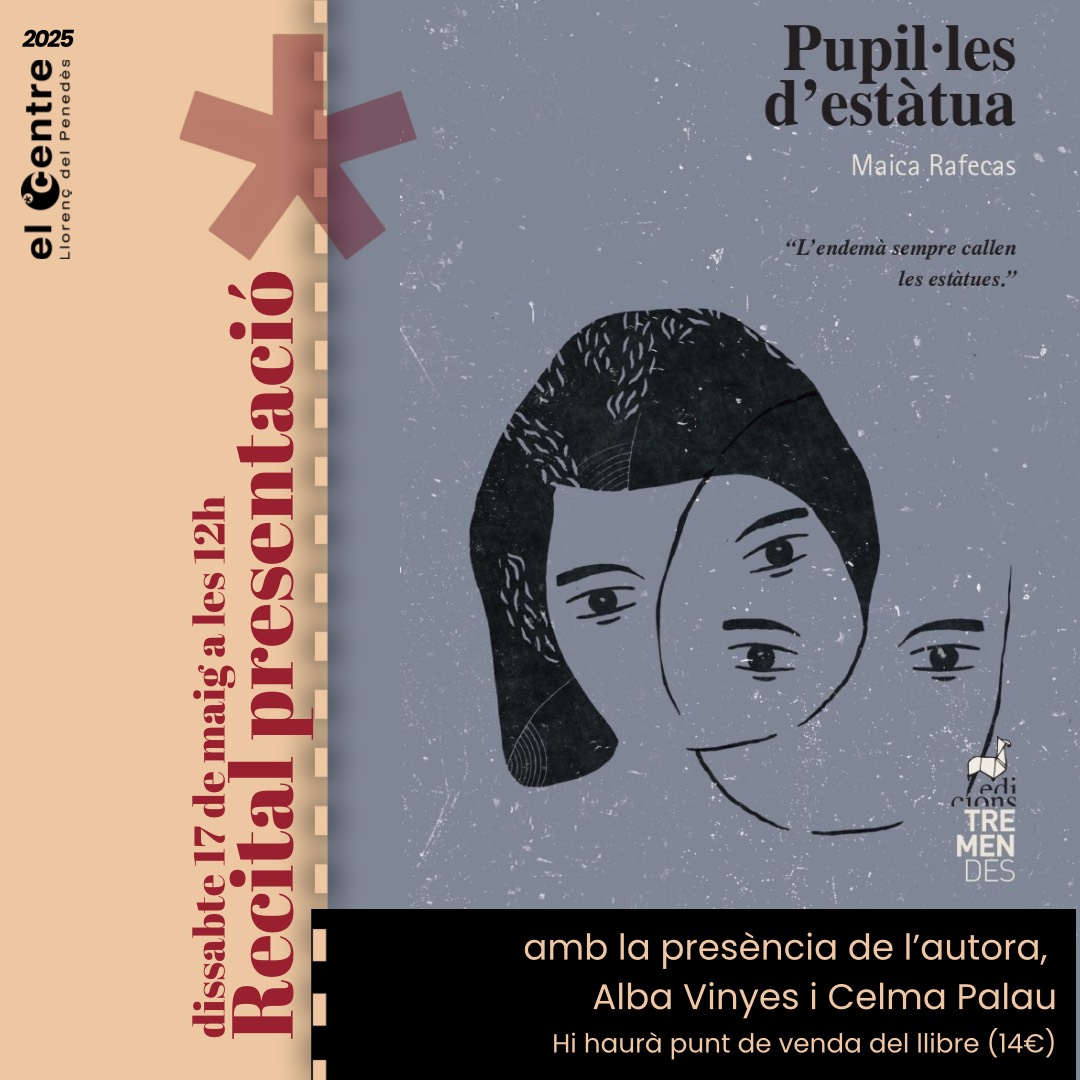 Maica Rafecas (@m_rafecas) on Twitter photo Presentació-recital oficial de PUPIL·LES D'ESTÀTUA. És aquest dissabte!!! No hi falteu 😉📚💜
<a href="/ed_tremendes/">Edicions Tremendes</a> @albinyes Presentació-recital oficial de PUPIL·LES D'ESTÀTUA. És aquest dissabte!!! No hi falteu 😉📚💜
<a href="/ed_tremendes/">Edicions Tremendes</a> @albinyes