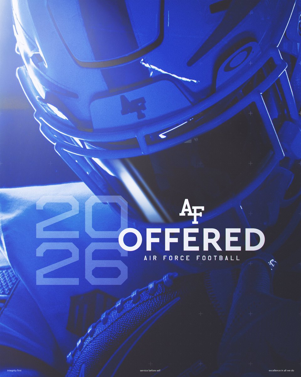 after a great conversation with <a href="/CoachStubbs/">Taylor Stubblefield</a> im grateful to be offered by the Air Force Academy!
<a href="/Ryan_Clary_/">Ryan Clary</a> <a href="/BrandonHuffman/">Brandon Huffman</a> <a href="/Murdock_02/">Frank Murdock</a> <a href="/NickFarman55/">Nick Farman M.S.</a> <a href="/WipeMeDownBoyz/">Wipe Me Down Boyz</a>