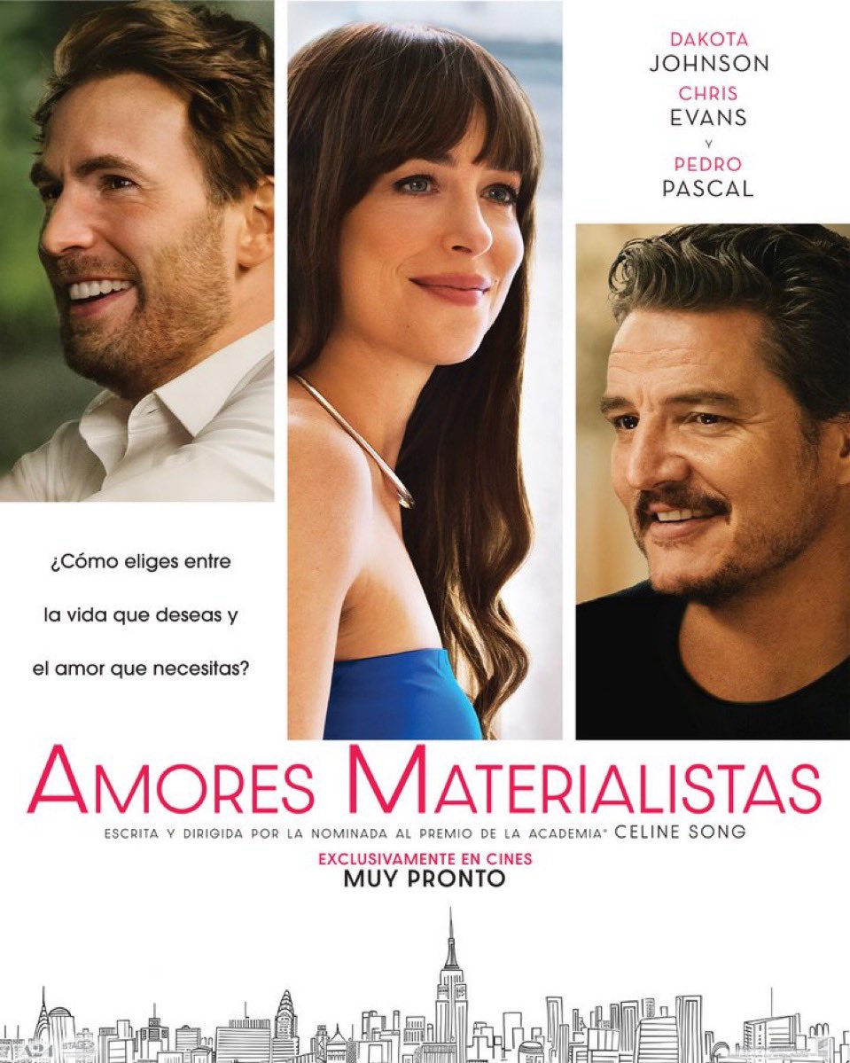 white background and a collage? romcoms have never been SO back