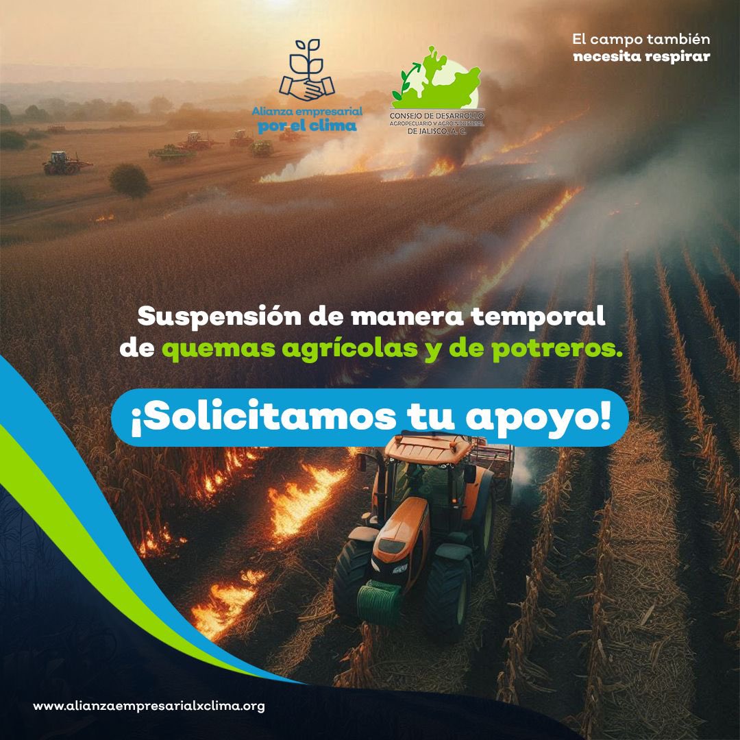 AlianzaExClima's tweet image. ¡Alto a las quemas! El campo también necesita respirar.
En esta temporada, la quema de potreros y tierras agrícolas puede convertirse en incendio forestal.
Perdemos suelo, biodiversidad y futuro. En la AExC pedimos suspender toda quema hasta que inicie el temporal de lluvias.💚