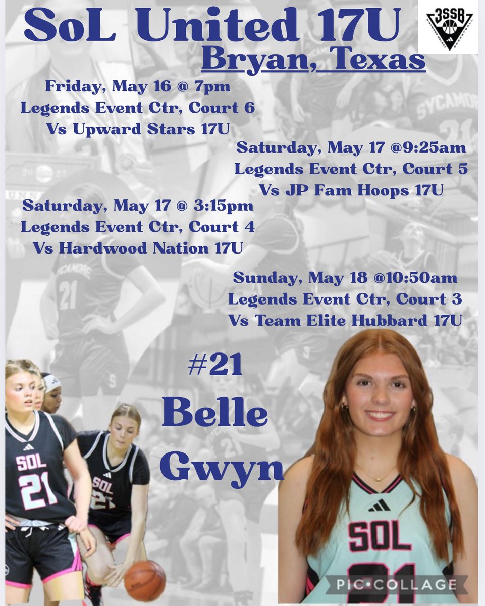 BelleGwyn (@thebellegwyn) on Twitter photo Texas- here we come for Round 2!
<a href="/adidas3SSB/">adidas 3SSB</a> <a href="/2jet3/">Richard Jeter</a> <a href="/BelmontWBB/">Belmont WBasketball</a> <a href="/LipscombWBB/">Lipscomb Women's Basketball</a> <a href="/Ucwbb/">UC Women's Basketball</a> <a href="/GoMocsWBK/">Chattanooga WBB</a> <a href="/MT_WBB/">Middle Tennessee Women's Basketball</a> <a href="/ETSU_WBB/">ETSU WBB</a> <a href="/LibertyWBB/">Liberty Women's Basketball</a> <a href="/FGCU_WBB/">FGCU Women's Basketball</a> <a href="/CuseWBB/">Syracuse Women's Basketball</a> <a href="/CoachCareyGreen/">Carey Green</a> <a href="/MontreatWBB/">Montreat Women's Basketball</a> <a href="/UTSWomensBBall/">UTSouthern Women's Basketball</a> <a href="/CoachJamieMoore/">Coach Jamie Moore</a> <a href="/AsburyWHoops/">Asbury W Basketball</a> <a href="/HawaiiWBB/">Hawai‘i Women's Basketball</a> <a href="/AppStateWBB/">App State WBB</a> <a href="/LeeUWBB/">Lee Women's Basketball</a> <a href="/TNUwBasketball/">Trevecca W Basketball</a> Texas- here we come for Round 2!
<a href="/adidas3SSB/">adidas 3SSB</a> <a href="/2jet3/">Richard Jeter</a> <a href="/BelmontWBB/">Belmont WBasketball</a> <a href="/LipscombWBB/">Lipscomb Women's Basketball</a> <a href="/Ucwbb/">UC Women's Basketball</a> <a href="/GoMocsWBK/">Chattanooga WBB</a> <a href="/MT_WBB/">Middle Tennessee Women's Basketball</a> <a href="/ETSU_WBB/">ETSU WBB</a> <a href="/LibertyWBB/">Liberty Women's Basketball</a> <a href="/FGCU_WBB/">FGCU Women's Basketball</a> <a href="/CuseWBB/">Syracuse Women's Basketball</a> <a href="/CoachCareyGreen/">Carey Green</a> <a href="/MontreatWBB/">Montreat Women's Basketball</a> <a href="/UTSWomensBBall/">UTSouthern Women's Basketball</a> <a href="/CoachJamieMoore/">Coach Jamie Moore</a> <a href="/AsburyWHoops/">Asbury W Basketball</a> <a href="/HawaiiWBB/">Hawai‘i Women's Basketball</a> <a href="/AppStateWBB/">App State WBB</a> <a href="/LeeUWBB/">Lee Women's Basketball</a> <a href="/TNUwBasketball/">Trevecca W Basketball</a>