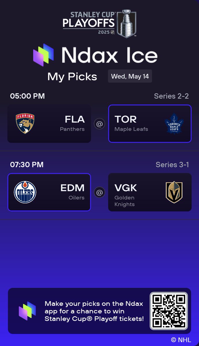 monger_bishnu's tweet photo. Over $65K in crypto + Stanley Cup tickets up for grabs! I’ve made my picks — now it’s your turn. Get on the #NdaxIce with me by downloading the Ndax app: https://t.co/UWn5AXKtH3 https://t.co/MMjTwxyoiR