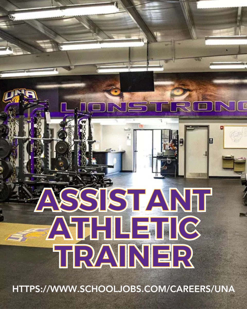 UNA Employment (@unaemployment) on Twitter photo We've posted two jobs in Athletics! Assistant Athletic Trainer and Assistant Softball Coach! Check them out here - ow.ly/l15B50VSK5f #UNA #MyUNA #North_Alabama #RoarLions #Hiring #Athletics <a href="/north_alabama/">University of North Alabama</a> <a href="/UNAAthletics/">North Alabama Athletics</a> <a href="/UNASoftball/">North Alabama Softball</a> We've posted two jobs in Athletics! Assistant Athletic Trainer and Assistant Softball Coach! Check them out here - ow.ly/l15B50VSK5f #UNA #MyUNA #North_Alabama #RoarLions #Hiring #Athletics <a href="/north_alabama/">University of North Alabama</a> <a href="/UNAAthletics/">North Alabama Athletics</a> <a href="/UNASoftball/">North Alabama Softball</a>