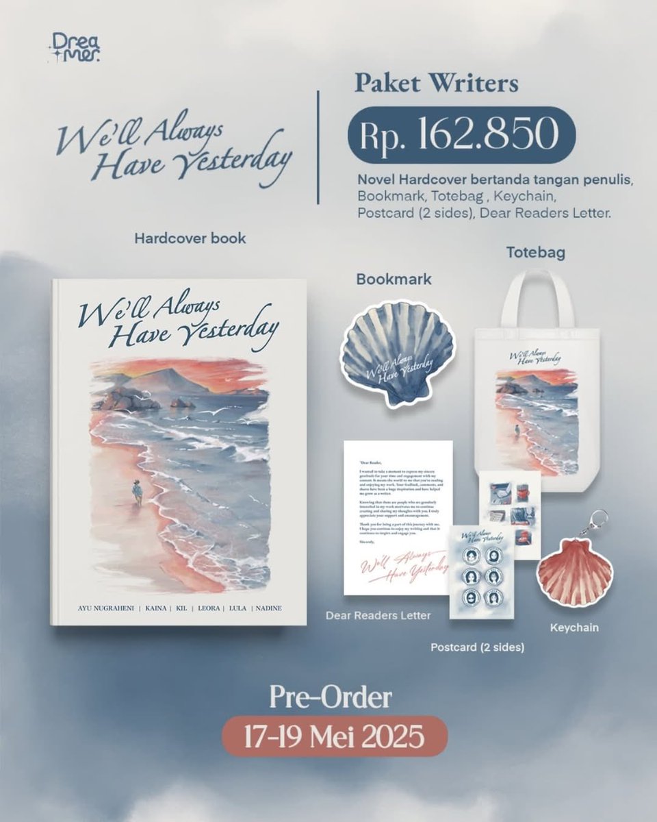 cloudyyskyygo's tweet photo. 🇲🇾 MY G.O | WE’LL ALWAYS HAVE YESTERDAY BY @extenler @kaicigs @kaleodoscopic @moonblvrd @paperlinesz @TELENOVELlZED @dreamerbooksid
Paket Readers: RM47
Paket Writers: RM57
☁️ Exclude EMS & local postage
Order here:
https://t.co/kDcdOi3pql
Due:19 May
#WellAlwaysHaveYesterday https://t.co/BcN4lJ6Mc1