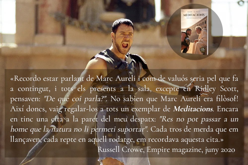 ClassicRevifats's tweet photo. Aquest mes "Gladiator"⚔️ fa 25 anys; el film que va combinar magistralment història, èpica i honor.
Per a celebrar-ho, el llibre📖 que inspirà la saga i va ser lloat per @RussellCrowe, es publica en una "Edició Gladiator" i EN CATALÀ.
Aconsegueix-lo a: https://t.co/jhqtYQqvU9 https://t.co/05Y3O8VAmr