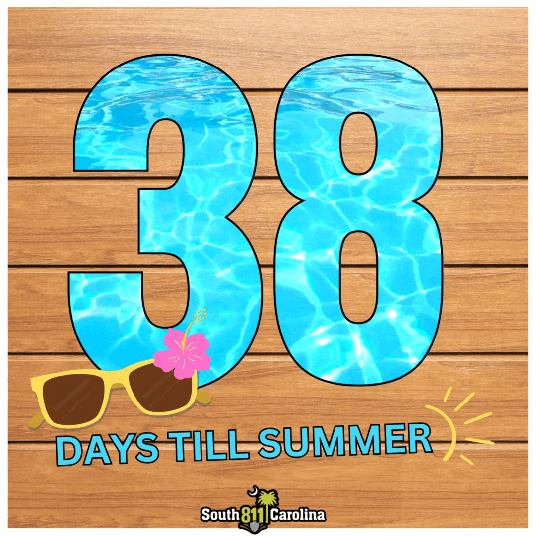 sc_811's tweet image. The countdown is on - 38 days till summer!🌞 Stay cool, stay safe, and contact 811 before you dig! #summercountdown #safedigging #hellosummer