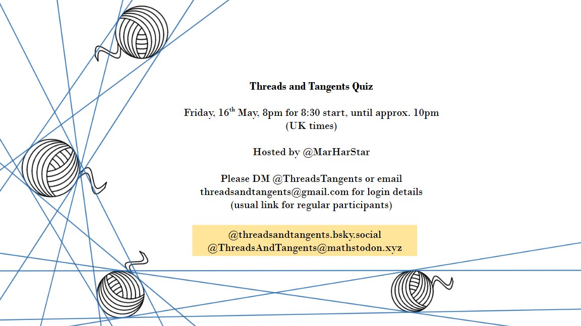 Join us on Friday for a quiz by Brunel's Follies, Sara, Dave, <a href="/evilloanword/">Evil Loanword</a>, <a href="/MarHarStar/">MH*</a>, and TBC!