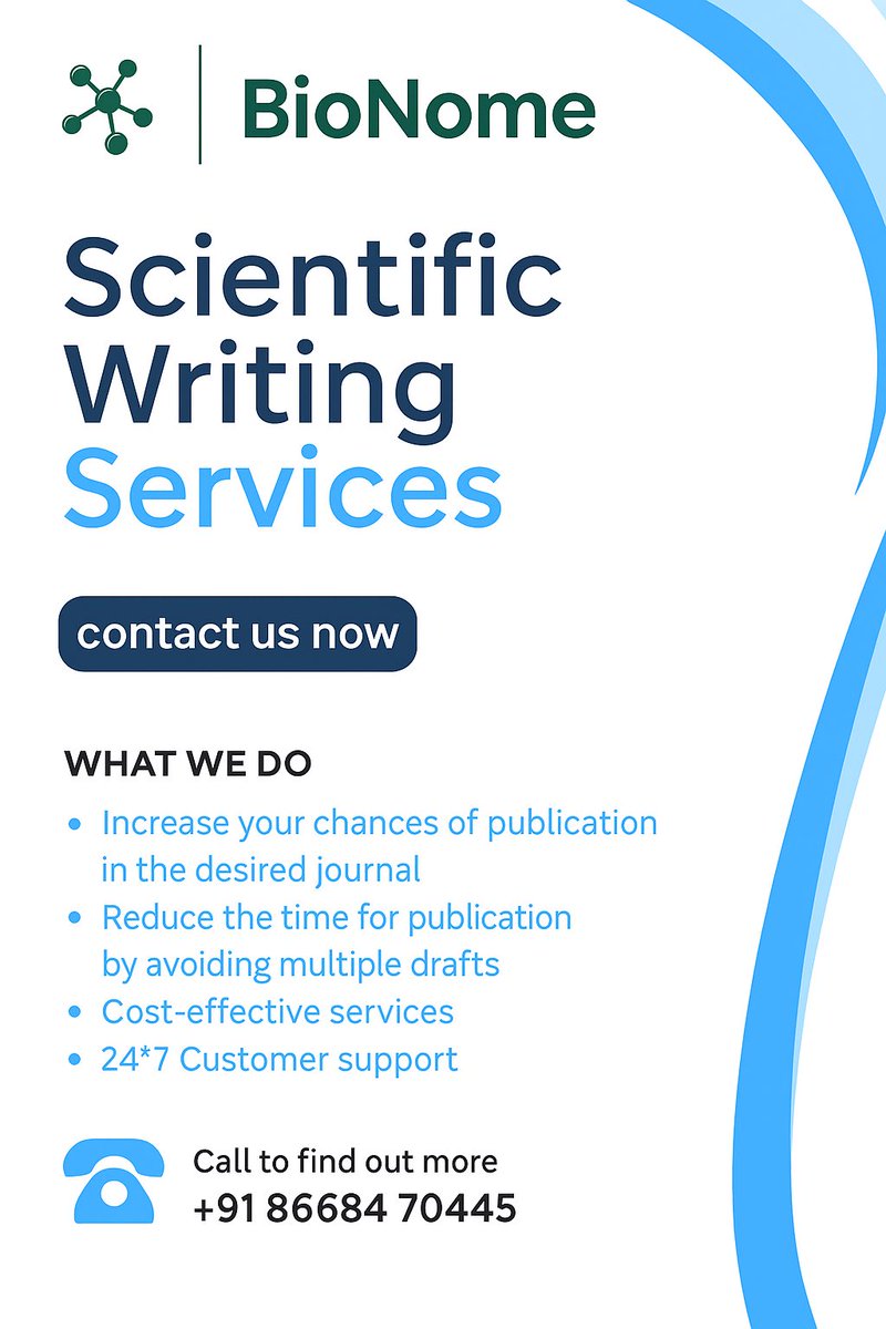 itsbionome's tweet image. Struggling to manage your PhD research in Life Sciences? Let BioNome ease your journey!
Outsource your data analysis and scientific writing to our expert team.

Accurate, reliable, and publication-ready.
info@bionome.in | +91 8668470445
#PhDGuidance #ScientificWriting #Bioinfo