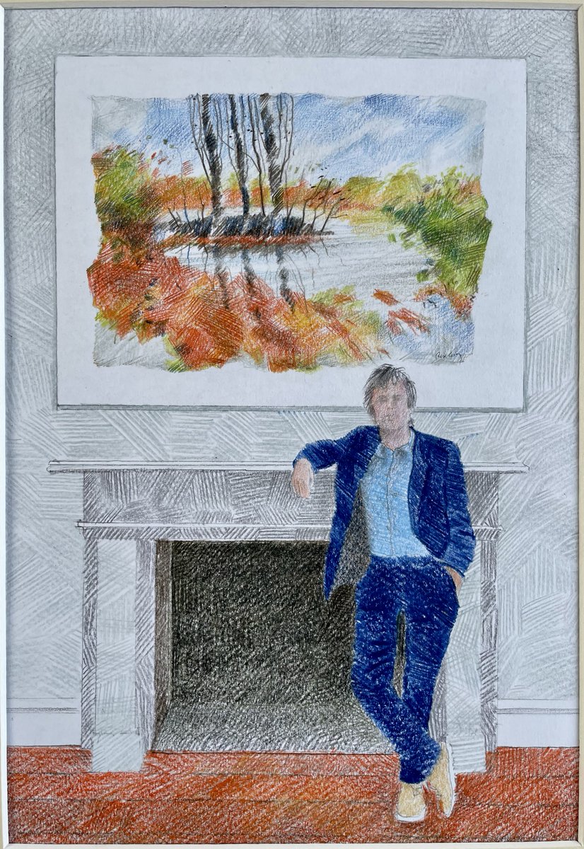 This weekend marks the start of @OxfordArtweeks in Woodstock. One of the things we are undertaking as a group is a self portrait! Never done one of those before so my attempt is a quick drawing in crayons...it was a bit of fun anyway!