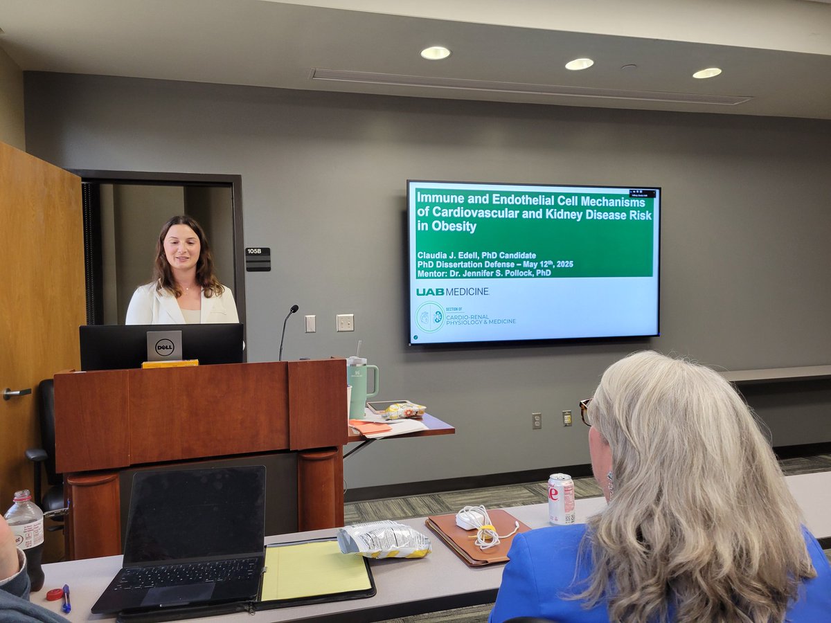 Carmen De Miguel, PhD, MS, FAHA (@carmendemigue12) on Twitter photo Congratulations <a href="/ClaudiaEdell/">Claudia Edell, PhD</a> on becoming a doctor! Your PhD defense seminar was fantastic! It has been so great to see you grow as a scientist in <a href="/JS_Pollock/">Jennifer S. Pollock</a>'s lab. So very proud of you!! <a href="/UAB_NRTC/">UAB Nephrology</a>
<a href="/KUHPRIME/">KUH PRIME</a> Congratulations <a href="/ClaudiaEdell/">Claudia Edell, PhD</a> on becoming a doctor! Your PhD defense seminar was fantastic! It has been so great to see you grow as a scientist in <a href="/JS_Pollock/">Jennifer S. Pollock</a>'s lab. So very proud of you!! <a href="/UAB_NRTC/">UAB Nephrology</a>
<a href="/KUHPRIME/">KUH PRIME</a>