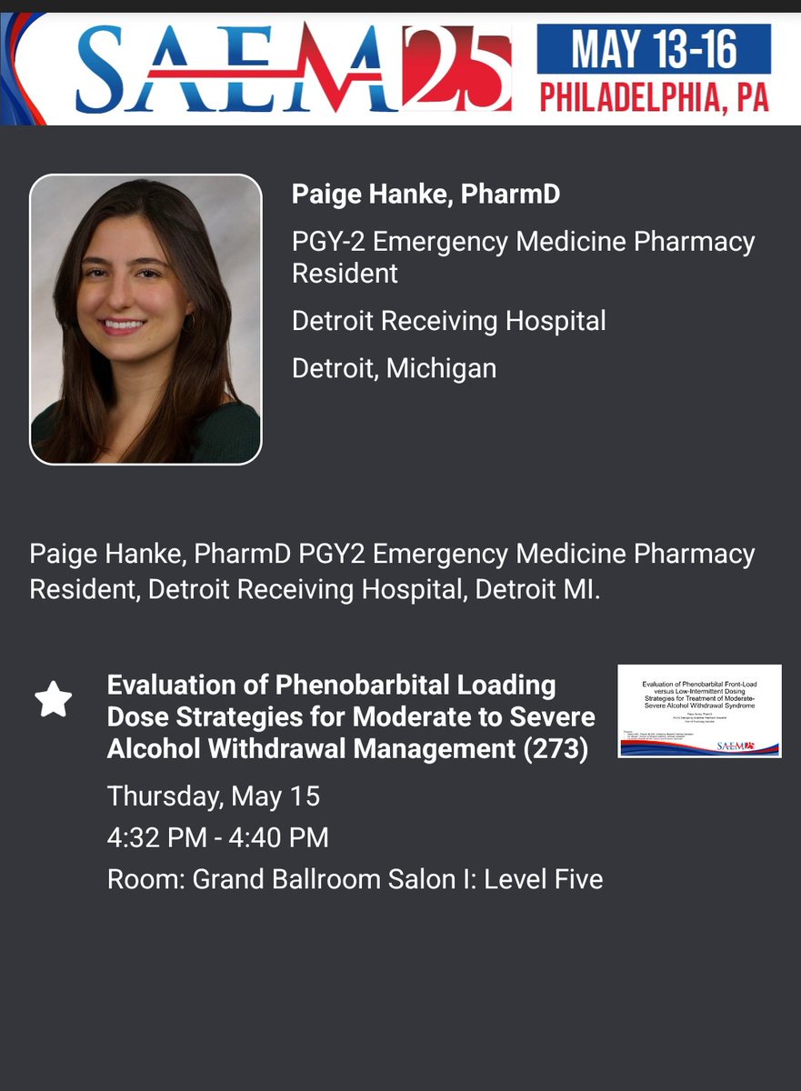 Rachel Wein (@wein_rachel) on Twitter photo If you're at SAEM or AEMP - come see <a href="/PaigeHanke7/">PaigeHanke</a> present tomorrow on why we should all be giving larger doses of phenobarbital up-front! #saem25 If you're at SAEM or AEMP - come see <a href="/PaigeHanke7/">PaigeHanke</a> present tomorrow on why we should all be giving larger doses of phenobarbital up-front! #saem25
