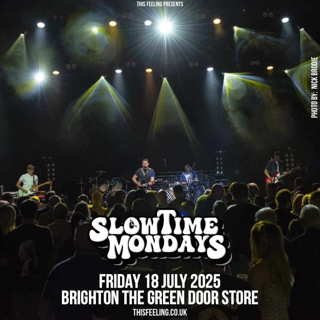 Slow Time Mondays (@stmbanduk) on Twitter photo Brighton! 🌊🌊🌊
We’re buzzing to announce a new headline show back in our adopted hometown. Special guests to be announced 🗣️
Incredibly, our last 10 shows in Brighton have all sold out. Let’s pack this one out again and have a party! Tickets on sale Friday.
🎫 <a href="/This_Feeling/">This Feeling</a> Brighton! 🌊🌊🌊
We’re buzzing to announce a new headline show back in our adopted hometown. Special guests to be announced 🗣️
Incredibly, our last 10 shows in Brighton have all sold out. Let’s pack this one out again and have a party! Tickets on sale Friday.
🎫 <a href="/This_Feeling/">This Feeling</a>