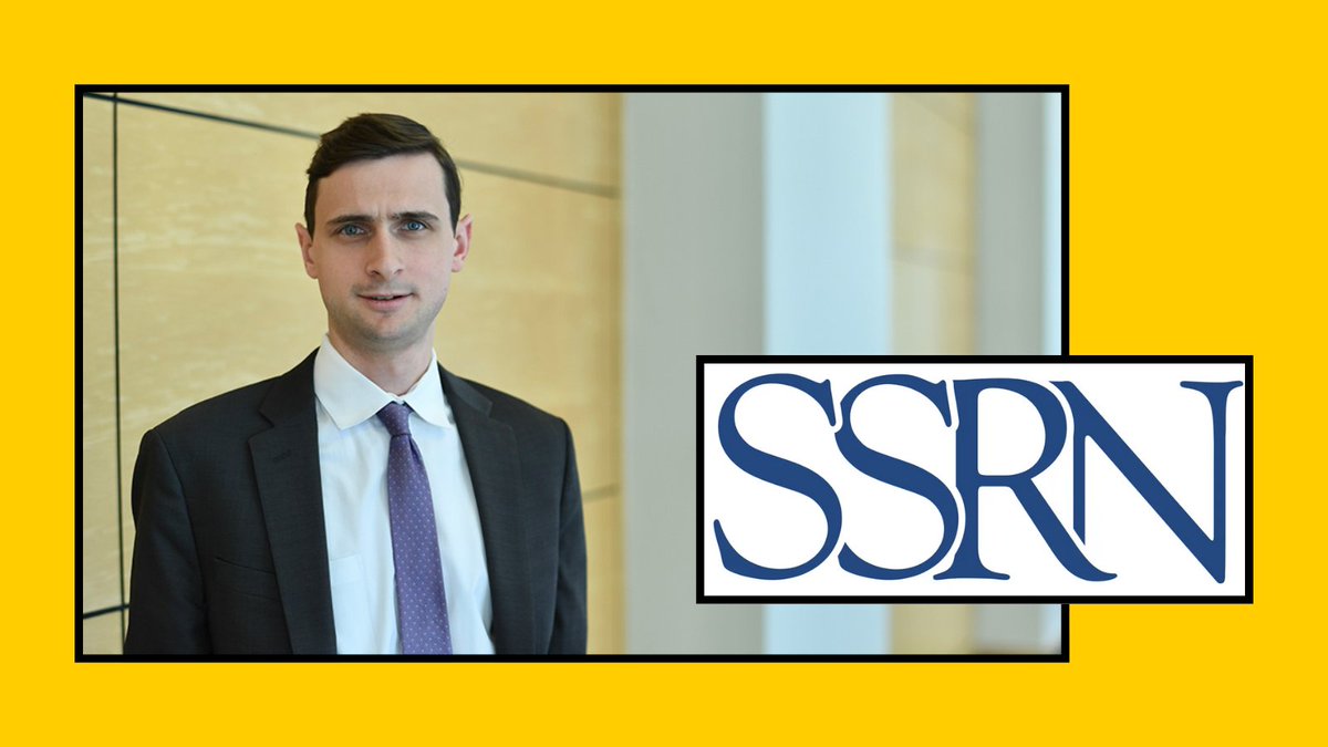 James Toomey recently had three papers picked up: Fiduciary Standards, 51 ACTEC L.J. (forthcoming 2026), Law's Meaning, 101 Notre Dame L. Rev. (forthcoming 2026), and Privately-Crafted Obligations, 78 Fla. L. Rev. (forthcoming 2026).

See more here ➡️ssrn.com/index.cfm/en/