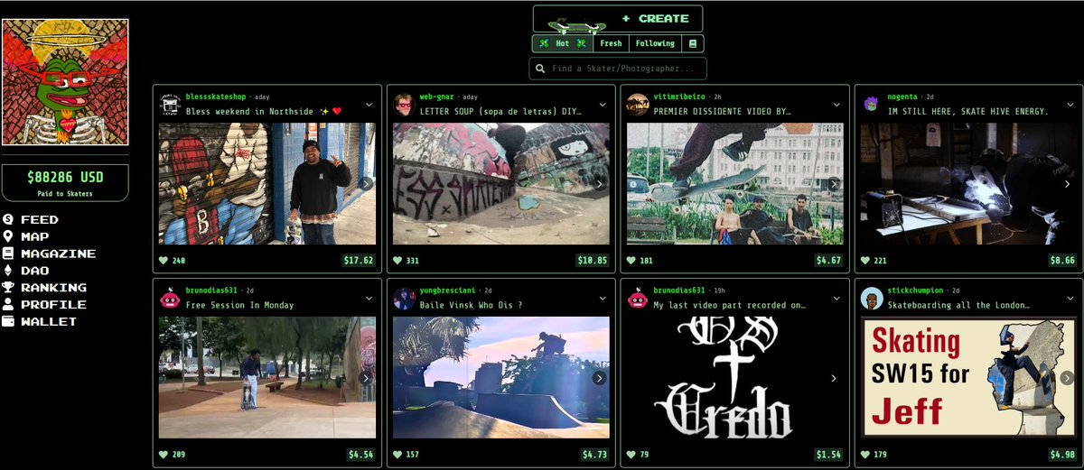 Skate_Hive's tweet photo. Lots of new shredders dropping DOPE #skateboarding content in both the "Feed" and "Mag" sections on https://t.co/JMh9dJbJh6 🔥

Shred ➜ Post ➜ Earn ➜ Repeat ♻️

It works 🛹 https://t.co/wfDImwh5cD