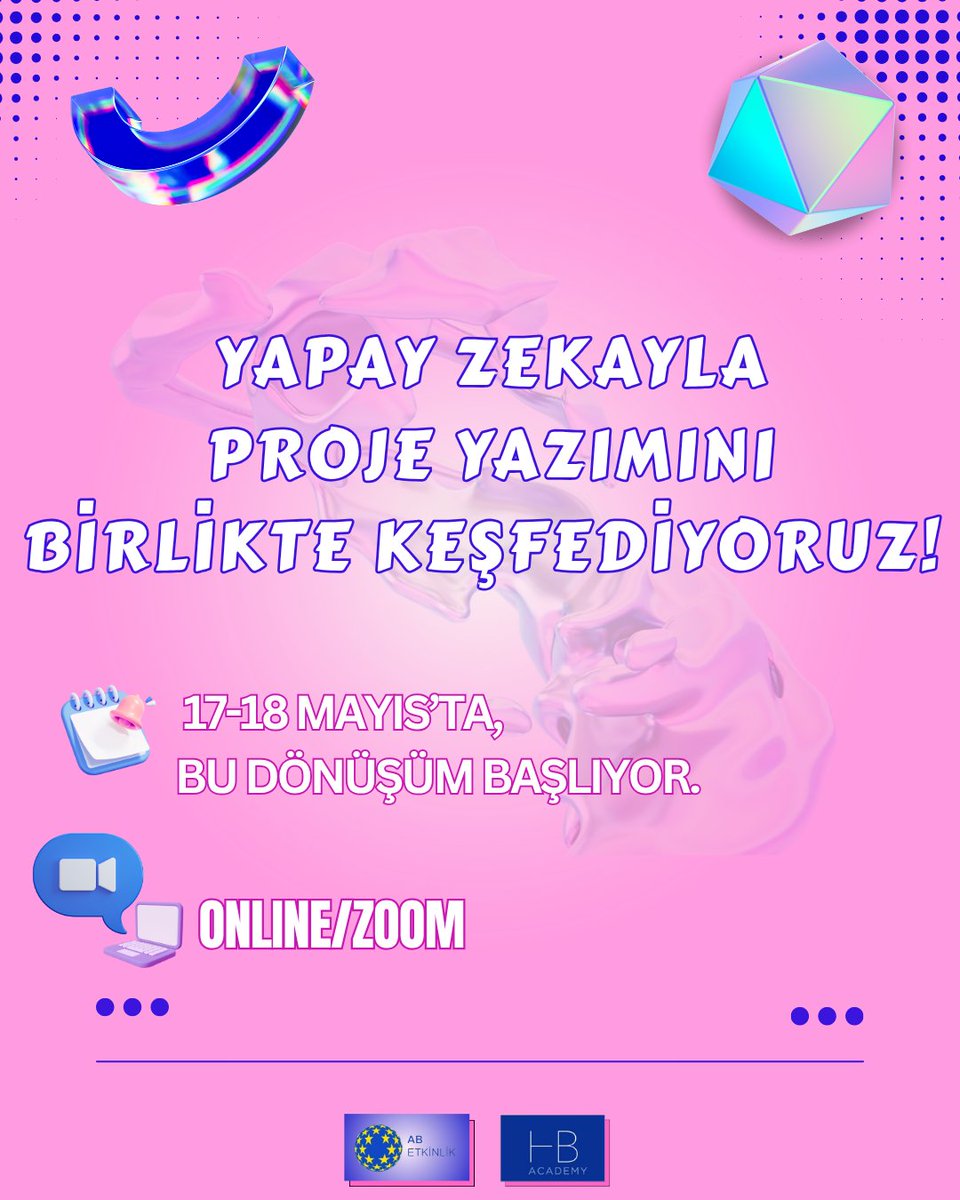 Proje yazmak neden hala bu kadar karmaşık?
Hedef belli, fikir güçlü...
Ama süreç karmaşık.
Yeni nesil çözümler, iş birlikçi araçlar ve yapay zeka destekli süreçlerle bu deneyimi dönüştürmek mümkün. Rehberliğimde gerçekleşecek 17-18 Mayıs’taki eğitimde, AB ve diğer hibe projeleri