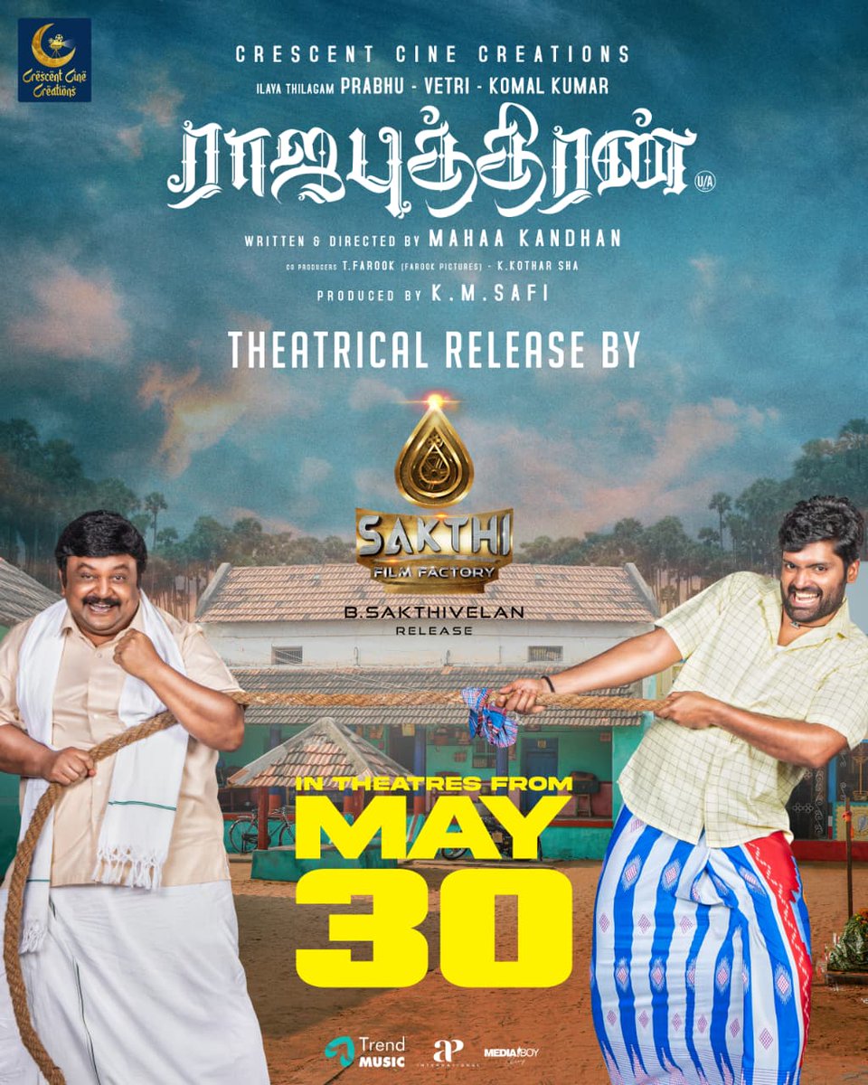 CinemaInbox (@cinemainbox) on Twitter photo Rajaputhiran Announcement of Theatrical Release by Sakthi Film Factory
WORLDWIDE MAY 30 IN CINEMAS
⭐️ing #Ilayathilagamprabhu <a href="/act_vetri/">Vetri</a> @krishnapriya829 <a href="/thangadurai123/">Thangadurai</a> <a href="/NGanapathi37889/">N Ganapathi</a>
<a href="/KANDASA10576586/">MAHAAKANDHAN</a> <a href="/OliverDeny411/">Oliver Deny</a> <a href="/kkk_edit/">kamalakannan k</a> <a href="/arsridharmaster/">Choreographer_sridhar</a> <a href="/Vairamuthu/">வைரமுத்து</a> <a href="/Lyricist_Mohan/">mohanrajan Lyricist</a> Rajaputhiran Announcement of Theatrical Release by Sakthi Film Factory
WORLDWIDE MAY 30 IN CINEMAS
⭐️ing #Ilayathilagamprabhu <a href="/act_vetri/">Vetri</a> @krishnapriya829 <a href="/thangadurai123/">Thangadurai</a> <a href="/NGanapathi37889/">N Ganapathi</a>
<a href="/KANDASA10576586/">MAHAAKANDHAN</a> <a href="/OliverDeny411/">Oliver Deny</a> <a href="/kkk_edit/">kamalakannan k</a> <a href="/arsridharmaster/">Choreographer_sridhar</a> <a href="/Vairamuthu/">வைரமுத்து</a> <a href="/Lyricist_Mohan/">mohanrajan Lyricist</a>