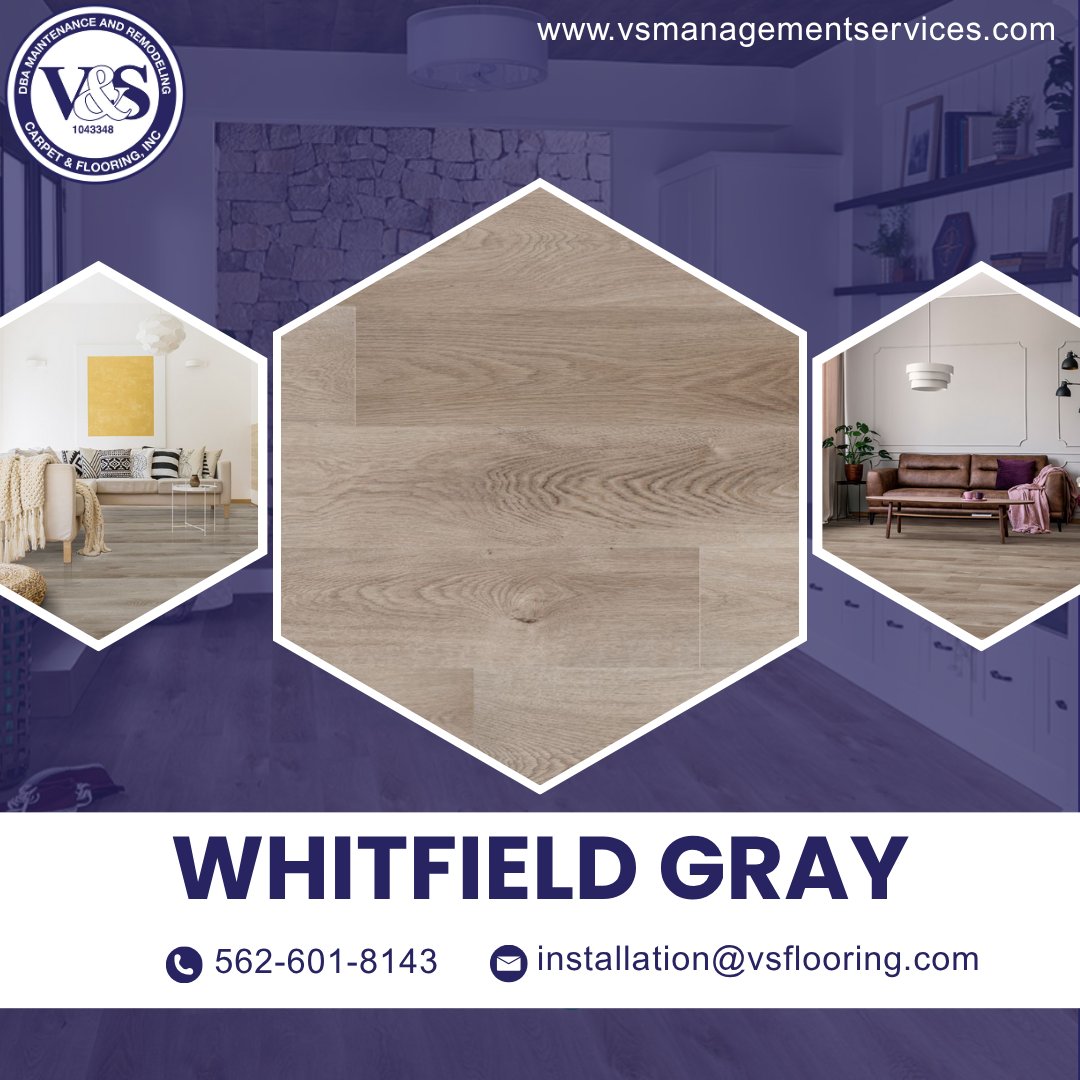 vscorporations's tweet photo. Elegance, quality and durability in one floor!
✨ The Whitfield Gray model by V&amp;S not only transforms your spaces, it also offers the best value for money on the market.

Your home deserves the best.
📞 Contact us today!

#WhitfieldGray #QualityFloors #ModernFloors #HomeDecor https://t.co/KBeTkiYLF7