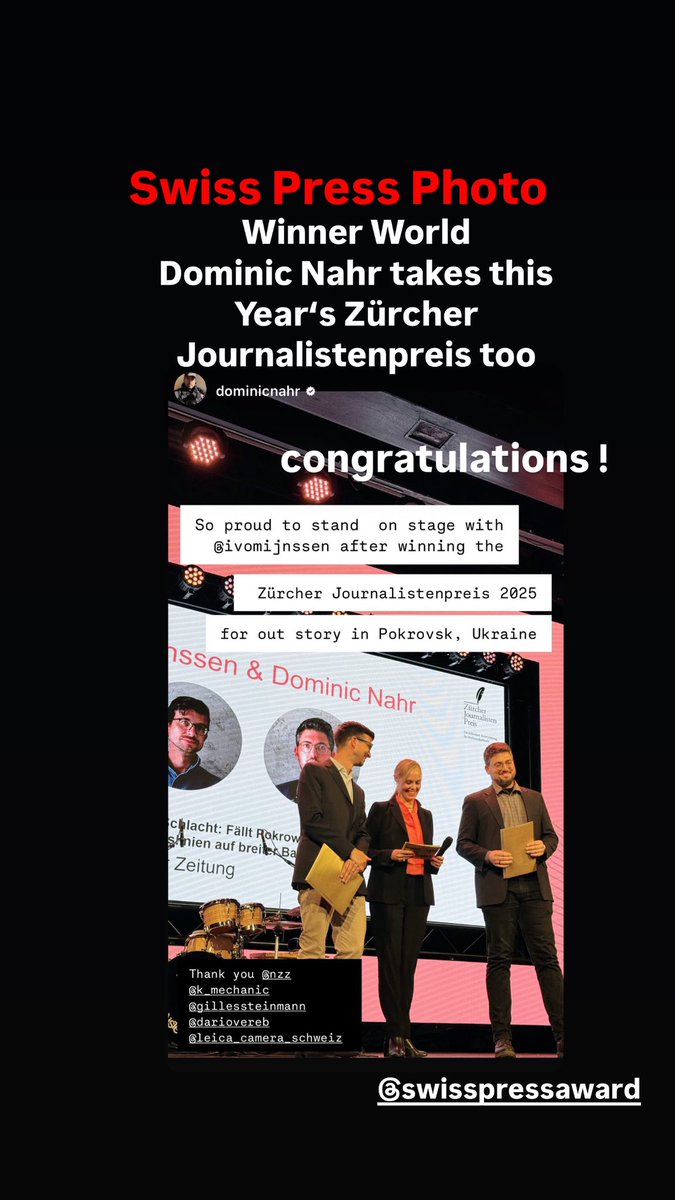 Congratulations! <a href="/dominicnahr/">Dominic Nahr</a> <a href="/ZJPreis/">Zürcher Journalistenpreis (ZJP)</a>