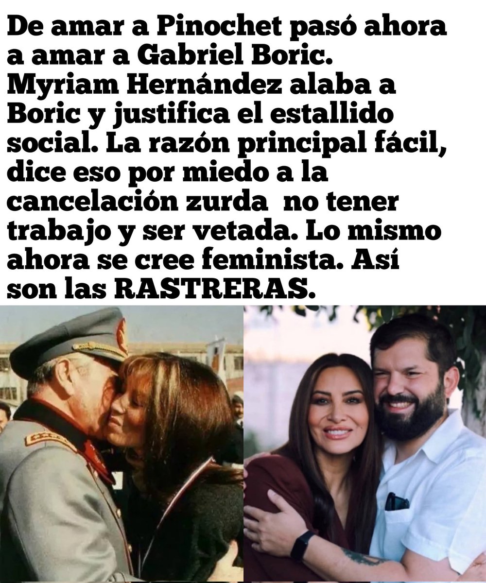 ahlexxxxx9's tweet photo. Myriam Hernández, la típica lame culo y cobarde, la doble cara. La que en sus fiestas estaba lleno de políticos de la derecha, esos mismos políticos que iban a sus show en el casino Monticello. Ahora por miedo a no tener cabida en la TV y prensa dice ser otra cosa. https://t.co/rPkwOu74kB