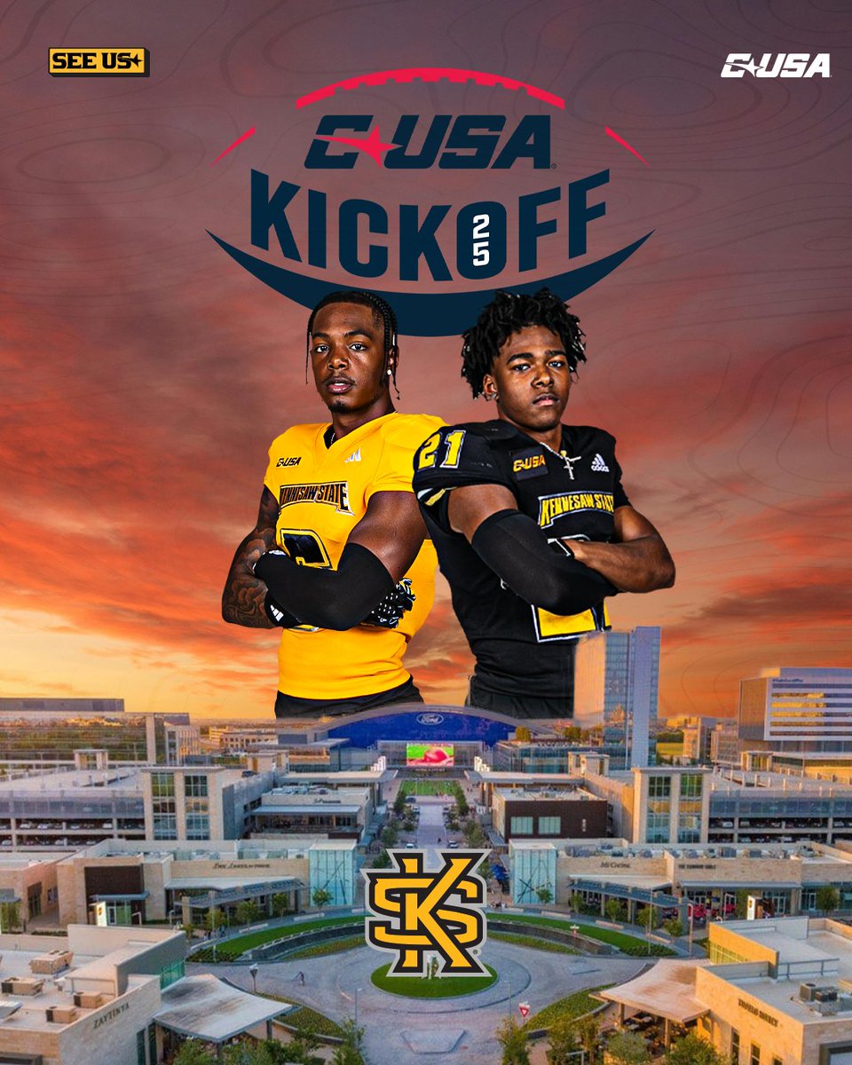 Kennesaw State Football (@kennesawstfb) on Twitter photo .<a href="/cmossy_1/">Christian Moss</a> and <a href="/Lil_RicoJr_/">JeRico Washington Jr</a> join <a href="/CoachMack_KSU/">CoachMack_KSU</a> at the 2025 CUSA Kickoff on July 22 in Frisco!
π tinyurl.com/23ahrxt9
#SeeUs | #HootyHoo .<a href="/cmossy_1/">Christian Moss</a> and <a href="/Lil_RicoJr_/">JeRico Washington Jr</a> join <a href="/CoachMack_KSU/">CoachMack_KSU</a> at the 2025 CUSA Kickoff on July 22 in Frisco!
π tinyurl.com/23ahrxt9
#SeeUs | #HootyHoo