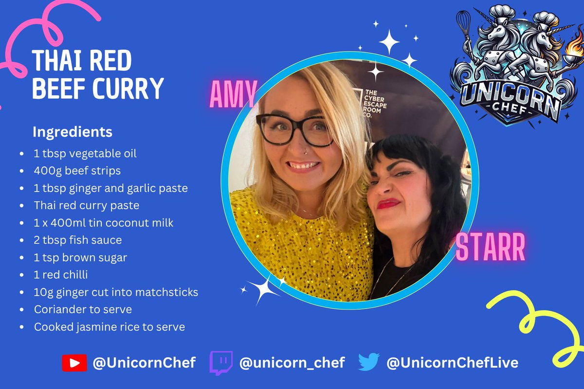 Unicorn Chef (@unicorncheflive) on Twitter photo We're back again today... this time we've got our two lovely co-hosts <a href="/emma_faye_/">Amy π π¦</a> & <a href="/starrdlux/">starr π ATL π«Ά</a> cooking up Thai Red Beef Curry & chatting all things OWASP, DEFCON, CVEs, and AI security!
Catch the ladies LIVE on YouTube and Twitch at 1.30 CET / 6.30 BST today!! π€© We're back again today... this time we've got our two lovely co-hosts <a href="/emma_faye_/">Amy π π¦</a> & <a href="/starrdlux/">starr π ATL π«Ά</a> cooking up Thai Red Beef Curry & chatting all things OWASP, DEFCON, CVEs, and AI security!
Catch the ladies LIVE on YouTube and Twitch at 1.30 CET / 6.30 BST today!! π€©