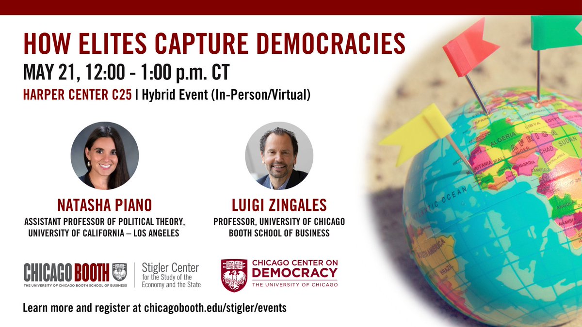 Join us May 21 with <a href="/uchidemocracy/">Chicago Center on Democracy</a> to explore the origins of popular discontent with political elites, the limits of elections, and the promise of democracy beyond the ballot with <a href="/polisciucla/">UCLA Poli Sci</a>’s Natasha Piano, moderated by <a href="/ChicagoBooth/">Chicago Booth</a>’s <a href="/zingales/">Zingales</a>.

Register now: