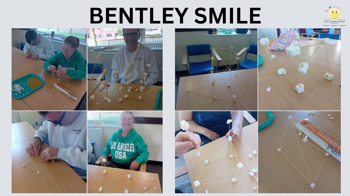 DayDoncaster's tweet photo. #Bentley #SMILE got creative in this week's craft session.
We used dried pasta and marshmallows to create 3D structures!
It is amazing what you can create with imagination and items from your cupboards!
@DoncasterDamian
#Creative
#Towerbuilding
#Pasta
#Marshmellows
#Teamwork https://t.co/AJKEXpIy0A