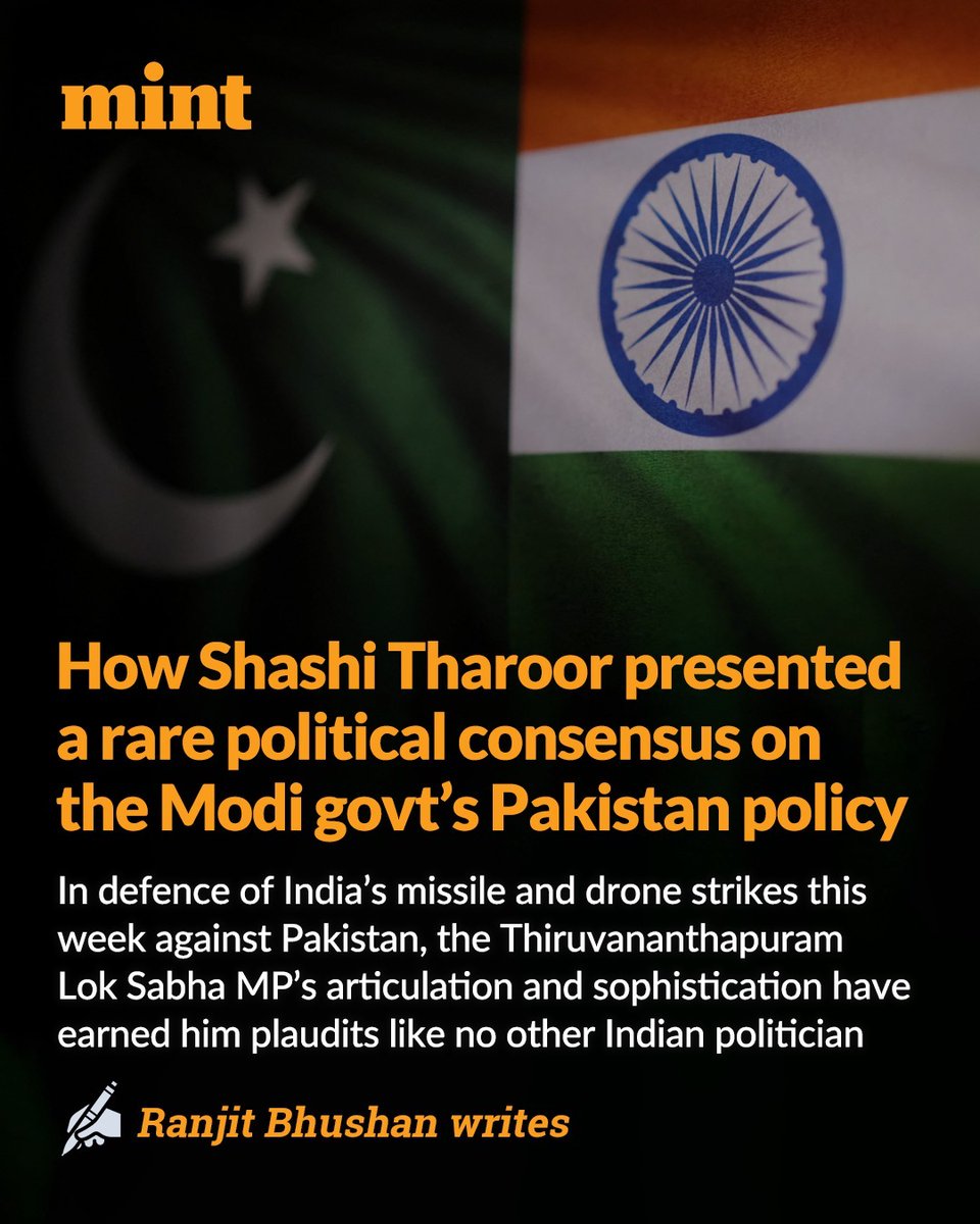 .<a href="/ShashiTharoor/">Shashi Tharoor</a> has been warned by <a href="/INCIndia/">Congress</a> High Command not to praise <a href="/narendramodi/">Narendra Modi</a> and policies of his government, especially on #OperationSindoor. 
I guess this must be an example of the inner party democracy that <a href="/RahulGandhi/">Rahul Gandhi</a> keeps talking about.