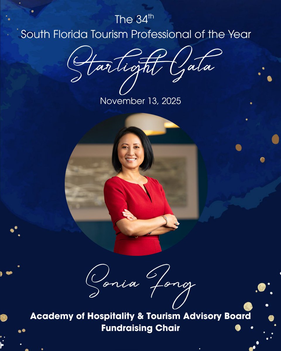 🎉 Welcome Sonia Fong of MDM Hotel Group as the new Fundraising Chair for the AOHT Advisory Board!

She’ll help lead the 34th Annual South Florida Tourism Professional of the Year Gala, supporting our future hospitality leaders. 🏨🎓

miaminafacademies.org/events2/the-34…
