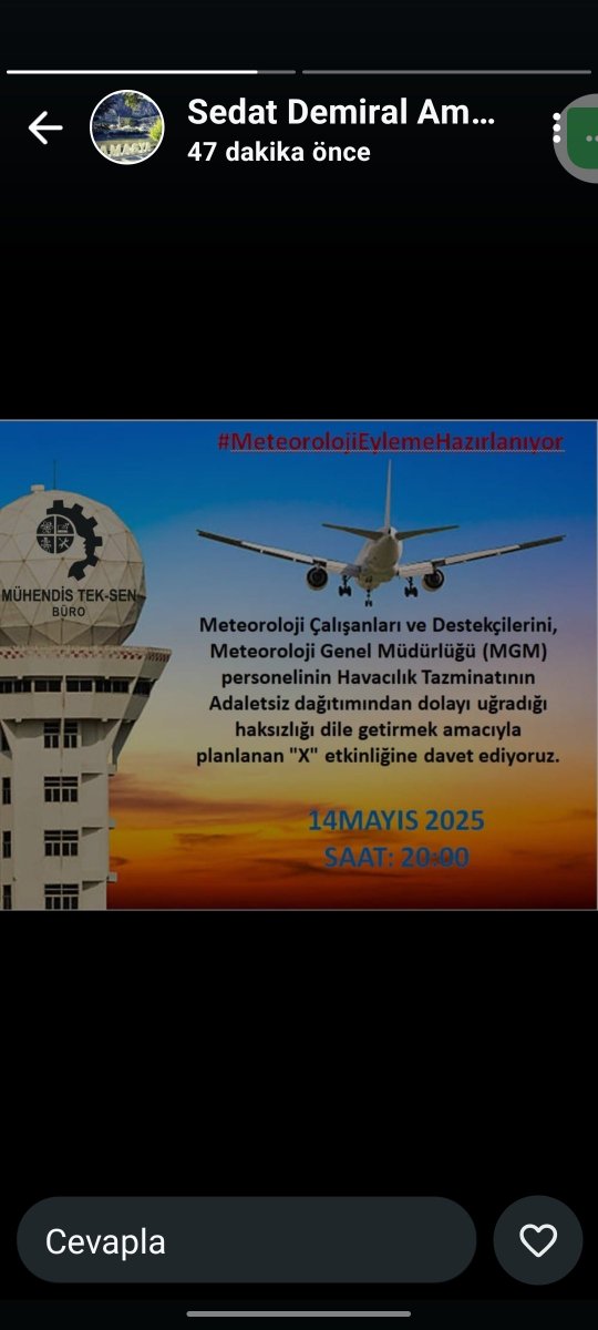 #MeteorolojiEylemeHazırlanıyor #Havacılıktazminatı