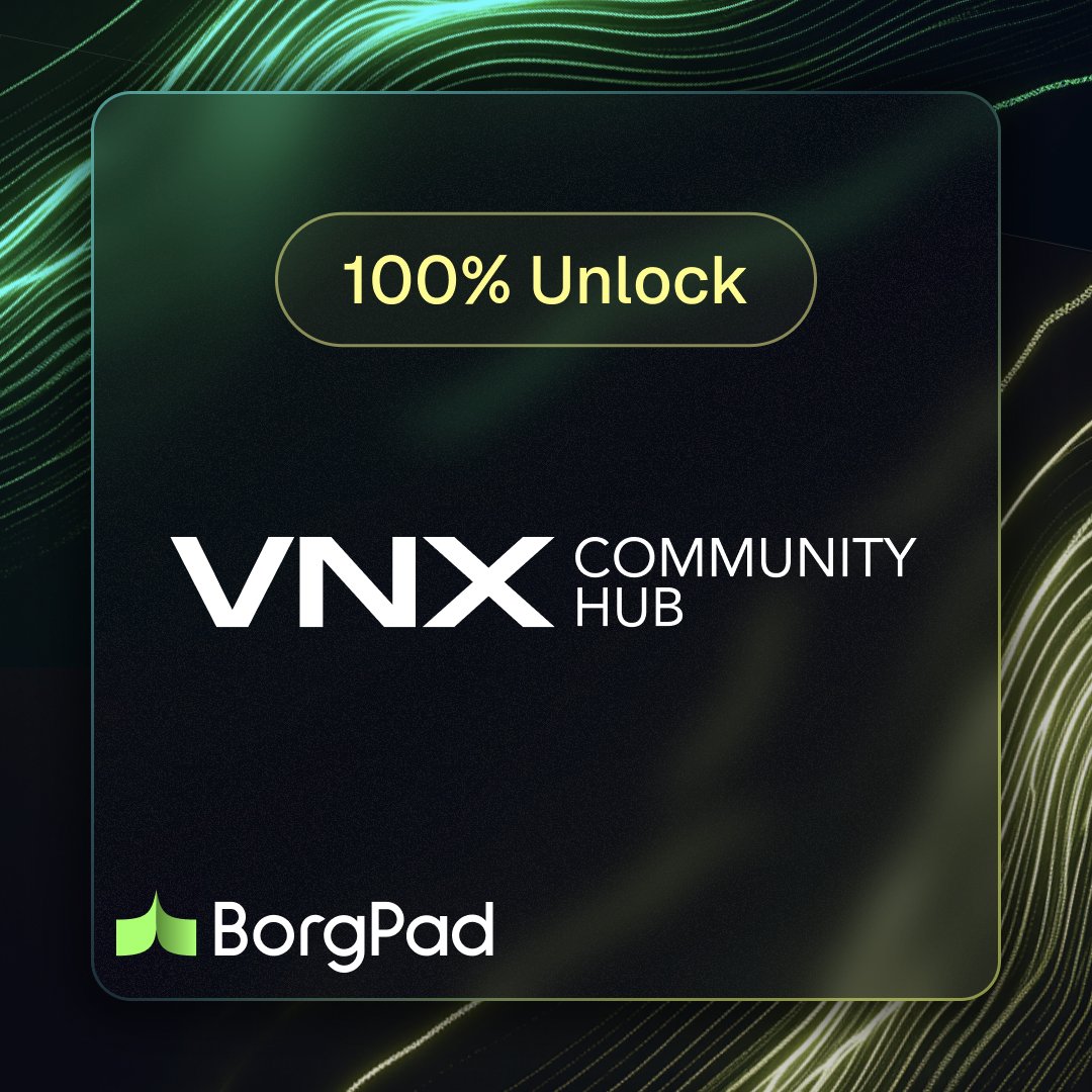 BorgPad (@borgpadhq) on Twitter photo ๐ $VNX is Fully Unlocked โ No Vesting. No Waiting.
You backed <a href="/vnx_community/">VNX Community Hub</a> early โ and now 100% of your tokens are live, liquid, and tradable.
This is what an Anti-Fragile TGE looks like:
Real liquidity. Real ownership. Real utility.
Missed out on the TGE? No worries
You can ๐ $VNX is Fully Unlocked โ No Vesting. No Waiting.
You backed <a href="/vnx_community/">VNX Community Hub</a> early โ and now 100% of your tokens are live, liquid, and tradable.
This is what an Anti-Fragile TGE looks like:
Real liquidity. Real ownership. Real utility.
Missed out on the TGE? No worries
You can