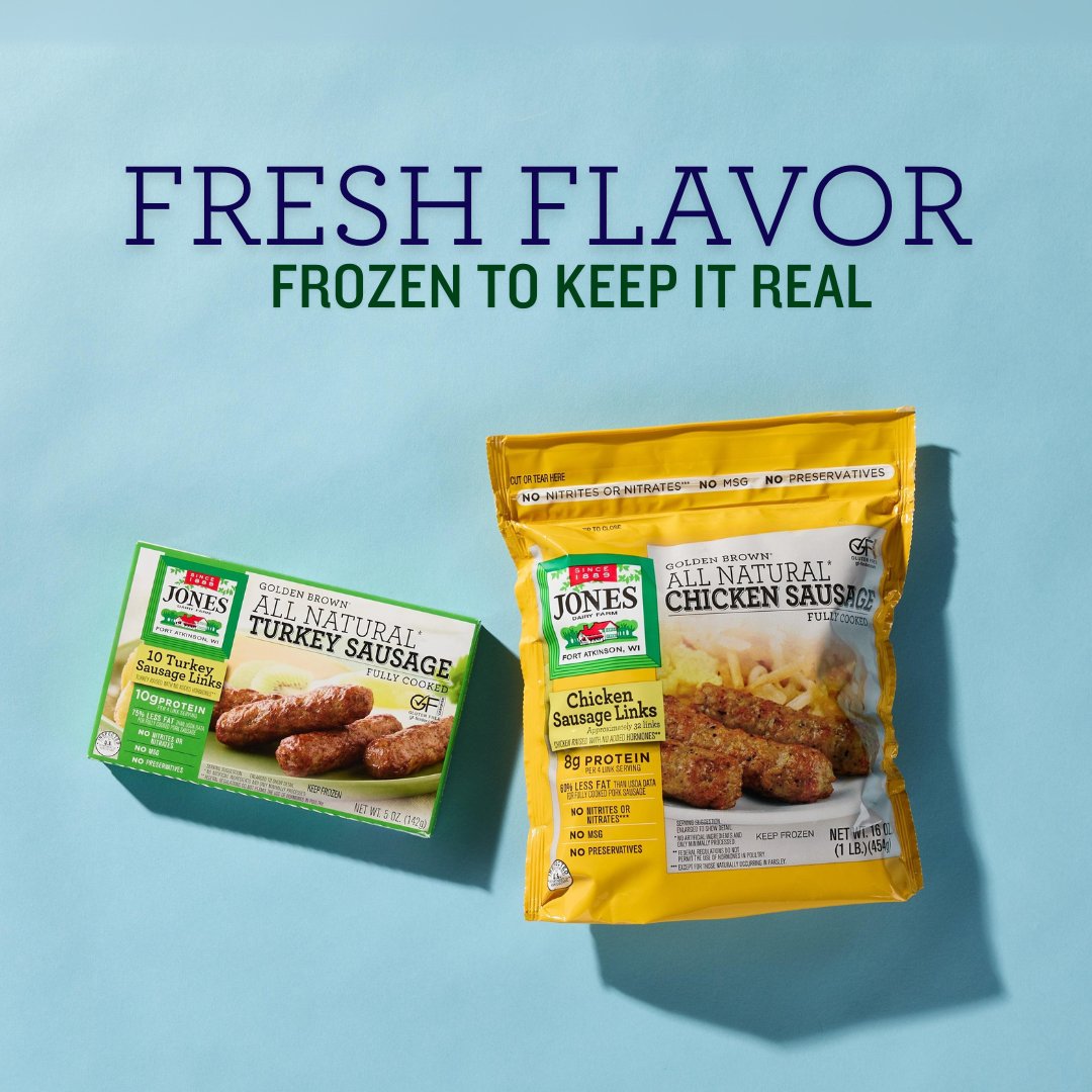 No preservatives? No problem. We keep our sausage frozen to keep it fresh. 

Find it in the frozen aisle at a store near you! jonesdairyfarm.com/product-finder…