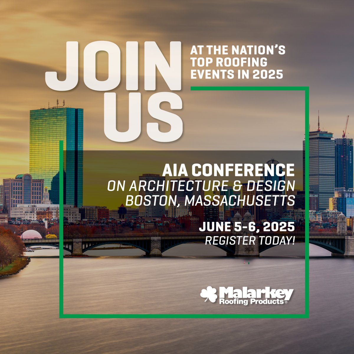 Wicked good design deserves wicked good materials.

AIA 2025 is just around the corner, &amp; we can't wait to see you in Boston! Find us at Booth 517—we’ll be there to connect, learn, &amp; share the latest in roofing product innovation.

#RoofingExpo #BostonEvents <a href="/AIANational/">AIA</a> <a href="/Holcim/">Holcim</a>