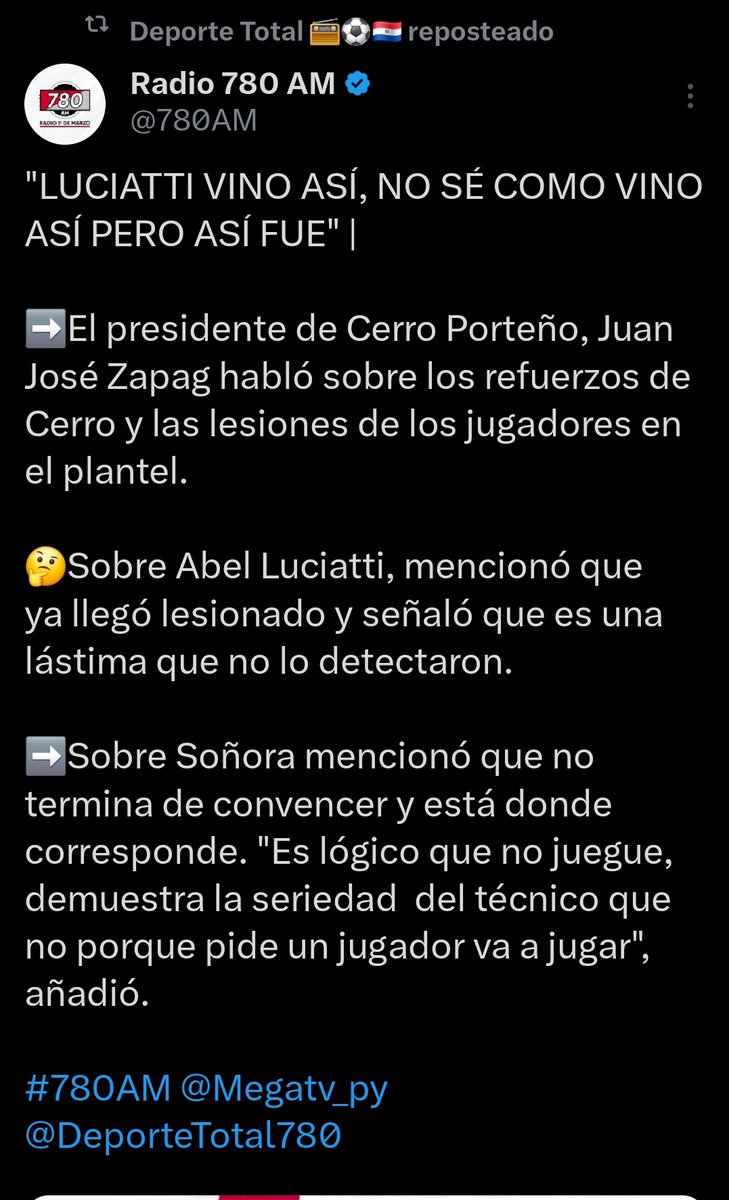 Que poca seriedad se da a la gestión de refuerzos en Cerro. La pasividad con que un presidente expone el desconocimiento de algo tan delicado en lo económico y deportivo es muy preocupante. Él debería ser el principal contralor e involucrado en donde se destina el dinero del club