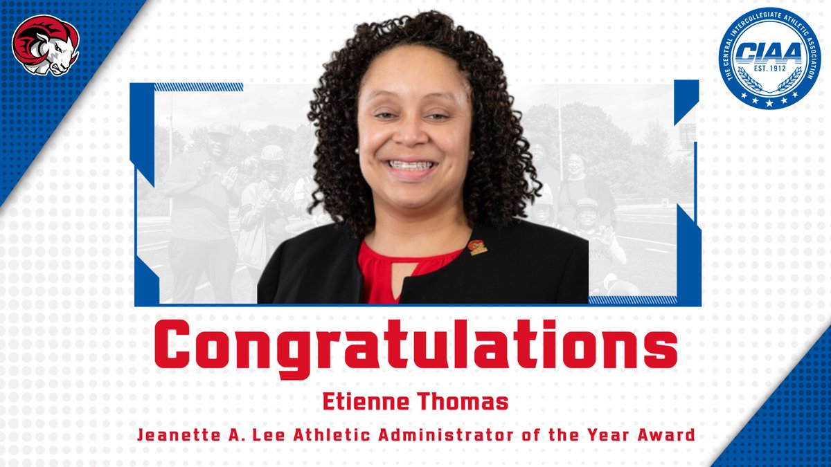 Congratulations to our FAR, Dr. Cynthia Williams-Brown on winning the CIAA Far of the Year Award and congratulations to our Director of Athletics, Etienne Thomas on winning the Jeanette A. Lee Athletic Administrator of the Year Award!