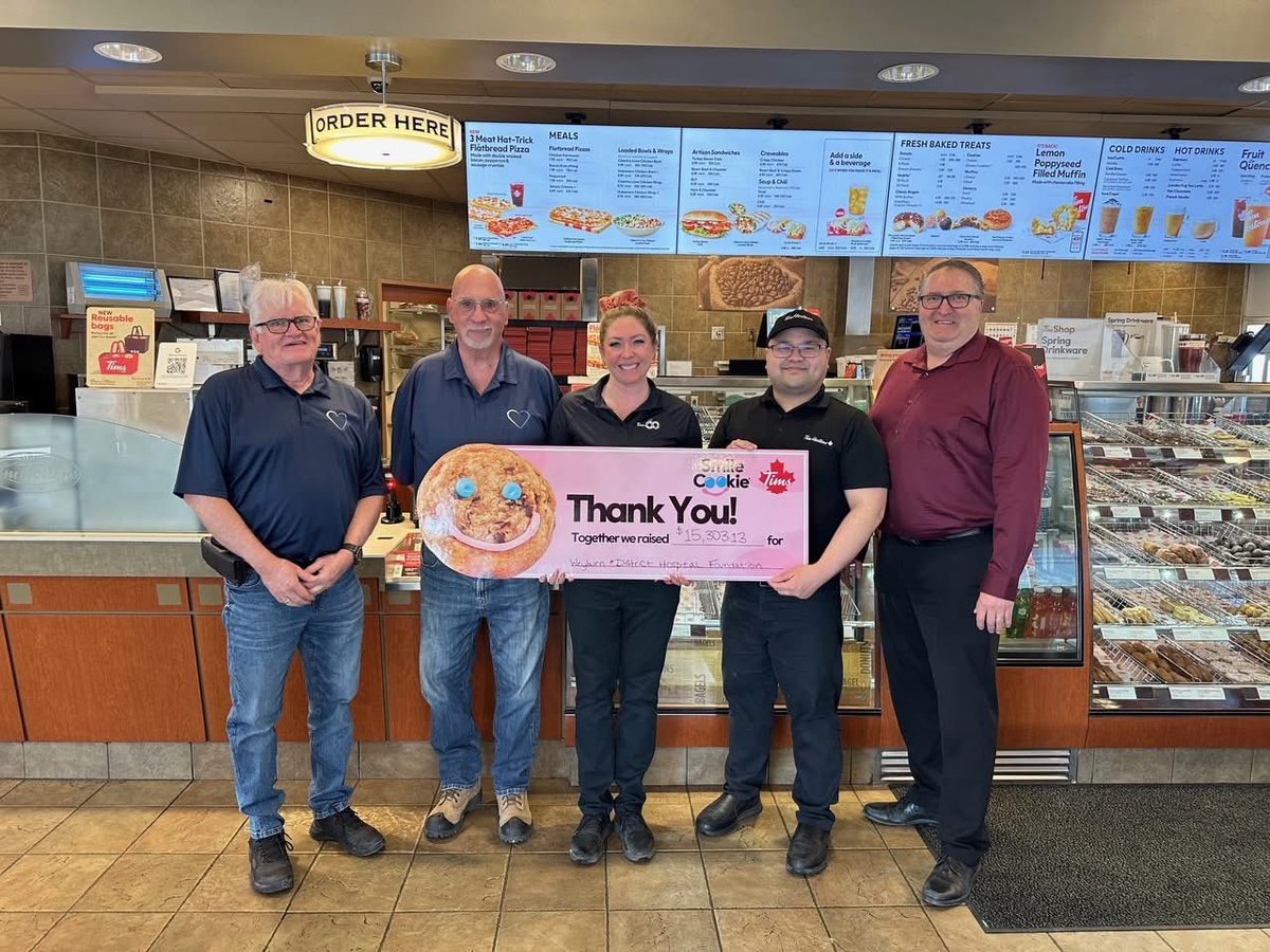 Weyburn &amp; Area, you showed up! Over 7,650 cookies sold and an incredible $15,303.13 raised!

A heartfelt THANK YOU 🙏 to all the volunteers, everyone who purchased cookies, and to Tim Hortons for selecting us as this year's recipient! #SmileCookies #TimHortons