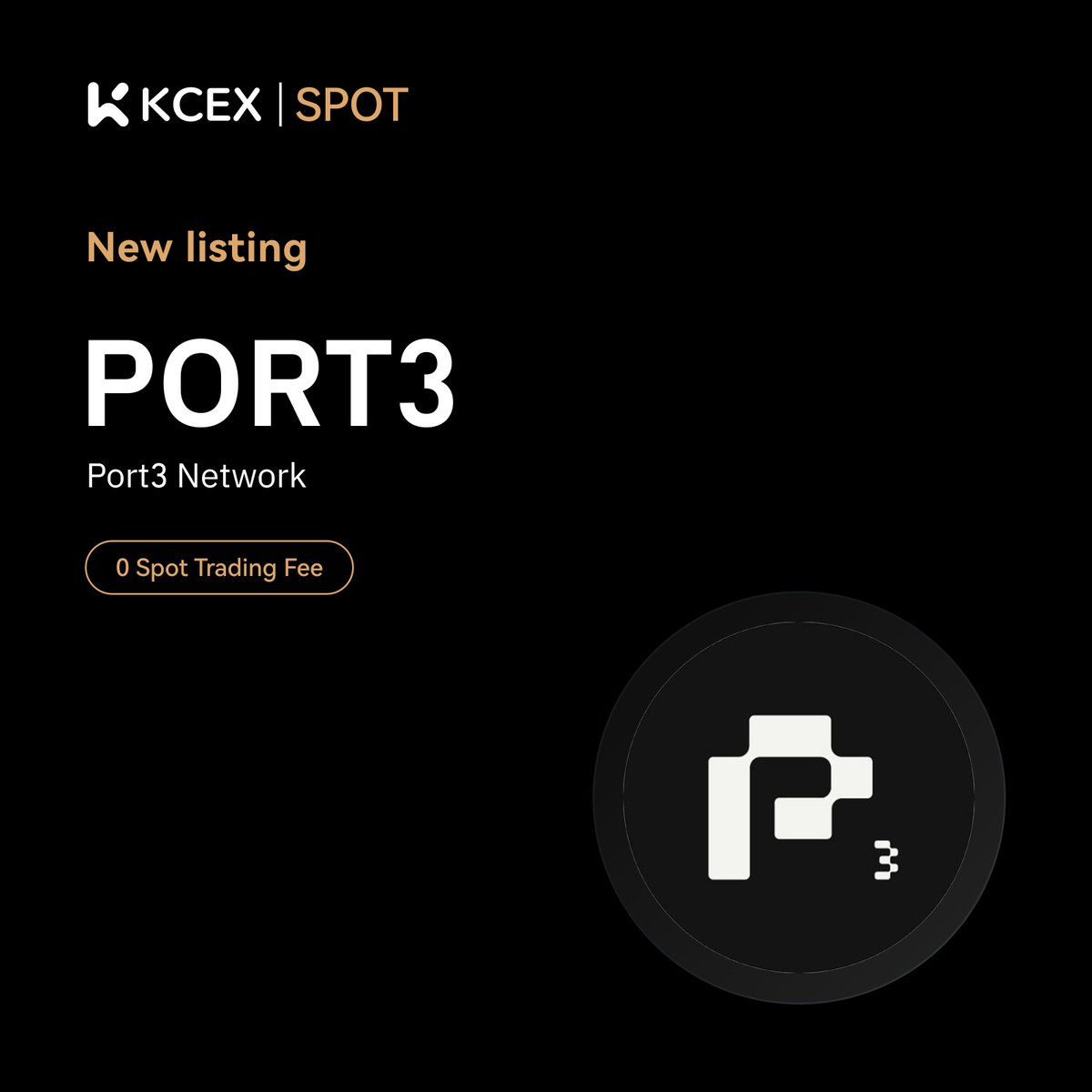 KCEX_Official's tweet photo. #KCEX New Listing !

@Port3Network, an AI data layer network, has been listed on KCEX spot trading market.

Trading Pair: PORT3/USDT
💼 Deposits: Opened
⏰ Spot Trading Starts: 2025-05-14 17:00 (UTC) https://t.co/JJUrAGff9O