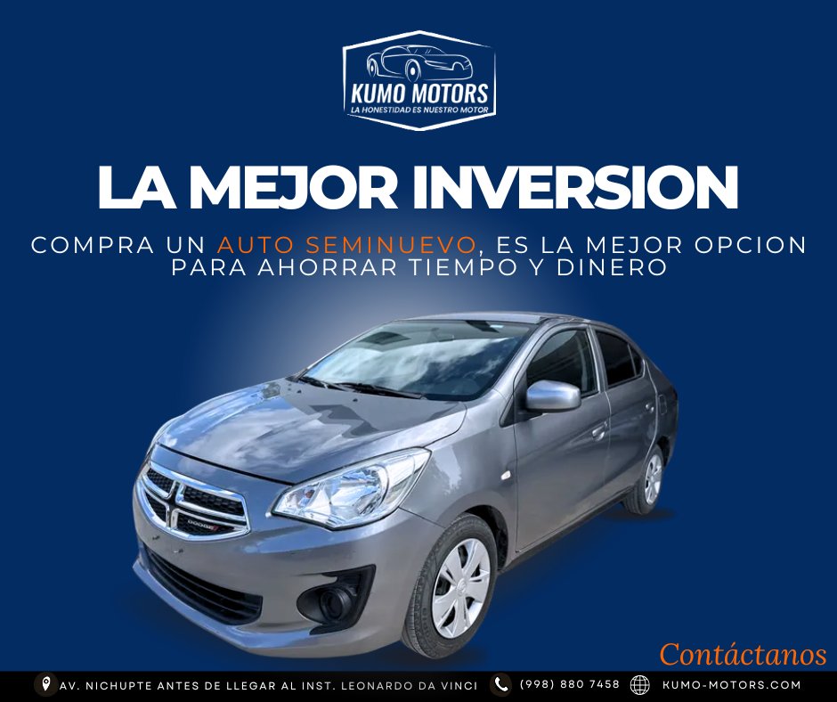KumoMotors's tweet photo. 🚗💸 ¡Haz la mejor inversión!
Compra un auto seminuevo en Kumo Motors y ahorra tiempo y dinero sin sacrificar calidad.
¡Confía en los expertos!
📍 Av. Nichupté, Cancún
📞 (998) 880 7458
🌐 https://t.co/AkvGJIgfrA
#Seminuevos #AutosCancún #KumoMotors #Ahorro  #Dodge #Attituded https://t.co/CmHaCzz9NB