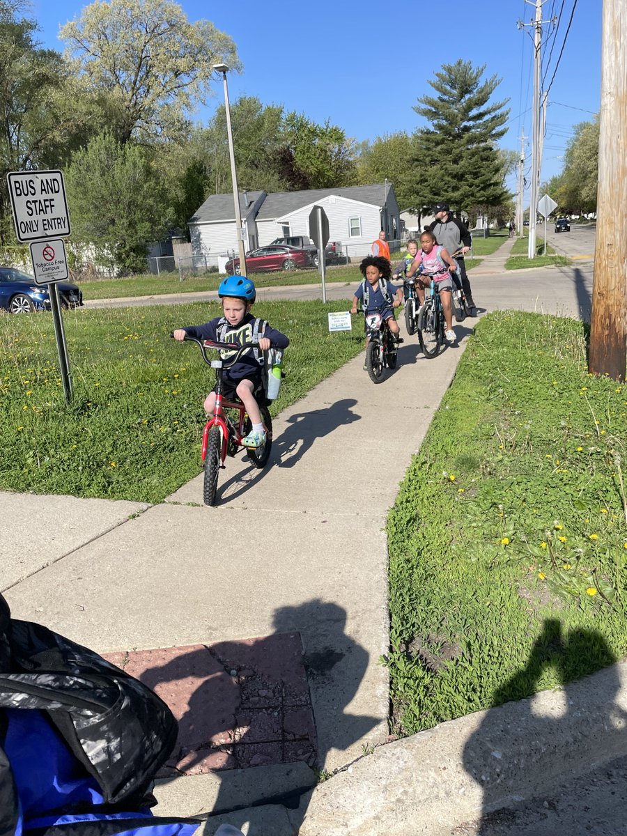 Poyner Elementary had 75 students participate in Walk, Bike &amp; Roll to School Days last week. "This was so much fun," said 2nd grader Tate Sanchez. And Benny and Dexston said, "We always like to ride bikes to school with our Grandma, Mayor Smock!".