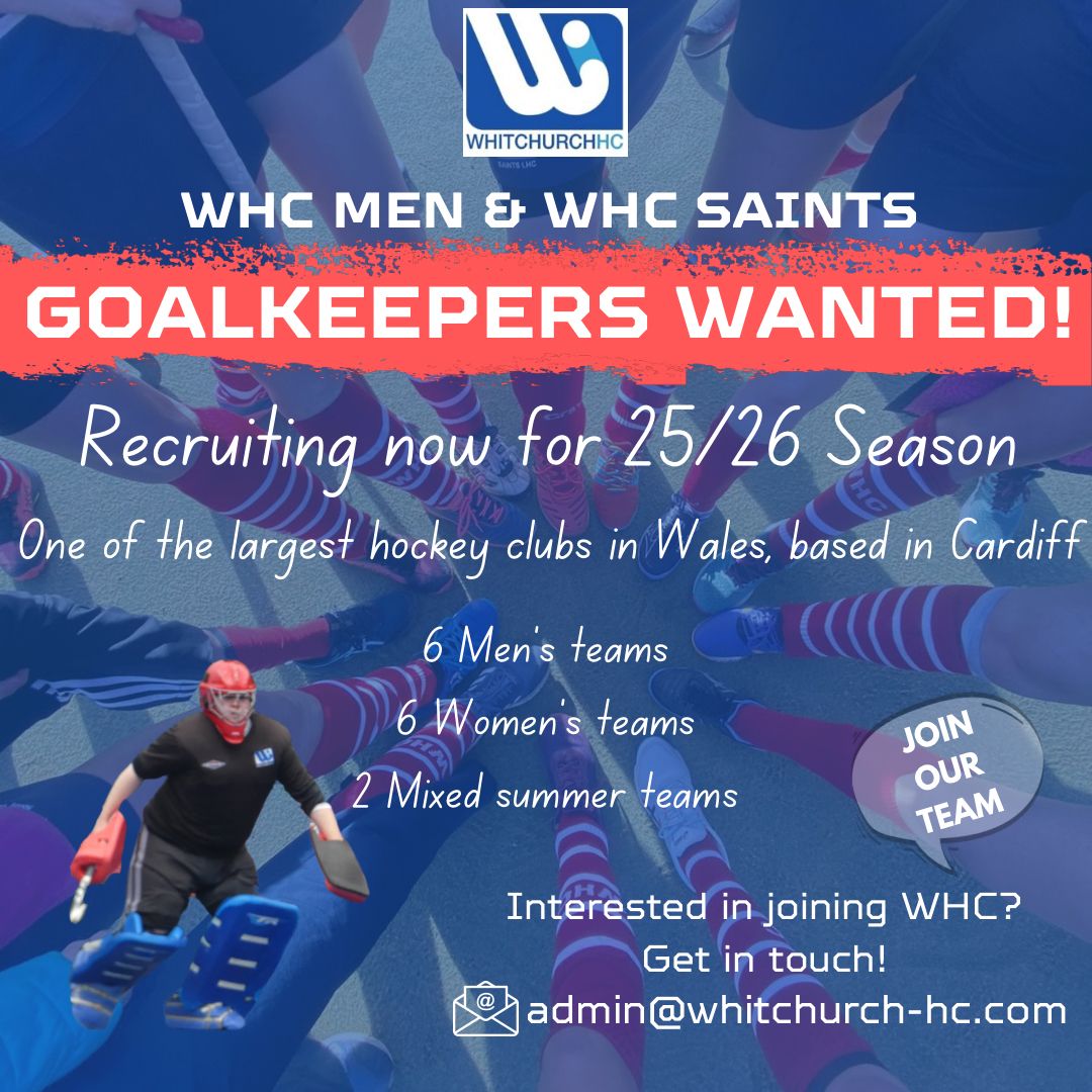 Whitchurch Hockey (@whitchurch_hc) on Twitter photo WHC is on the look out for Goalkeepers for season 25/26!
Get in touch via the email 📧🏑
admin@whitchurch-hc.com
#hockeywales #hocicymru #cardiff #whitchurch #englandhockey #goalkeeper WHC is on the look out for Goalkeepers for season 25/26!
Get in touch via the email 📧🏑
admin@whitchurch-hc.com
#hockeywales #hocicymru #cardiff #whitchurch #englandhockey #goalkeeper